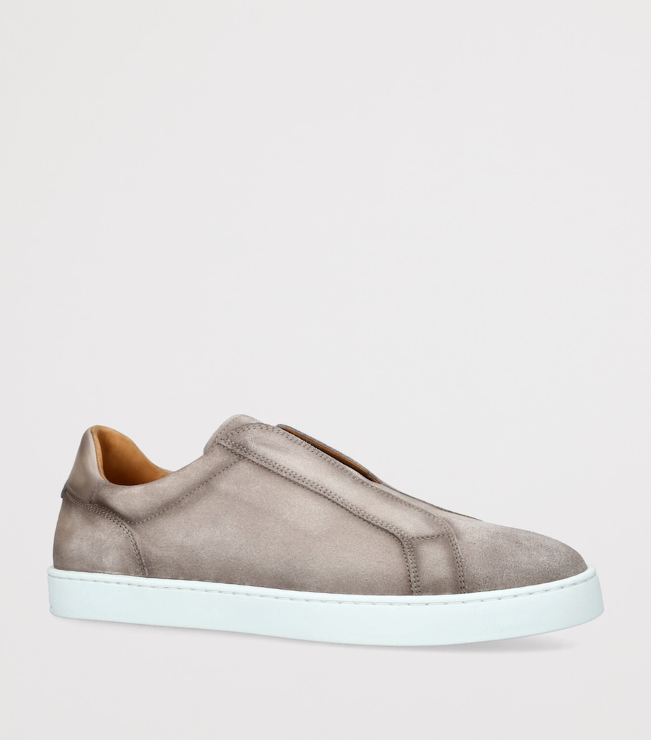 Suede Laceless Sneakers BONE Image 3