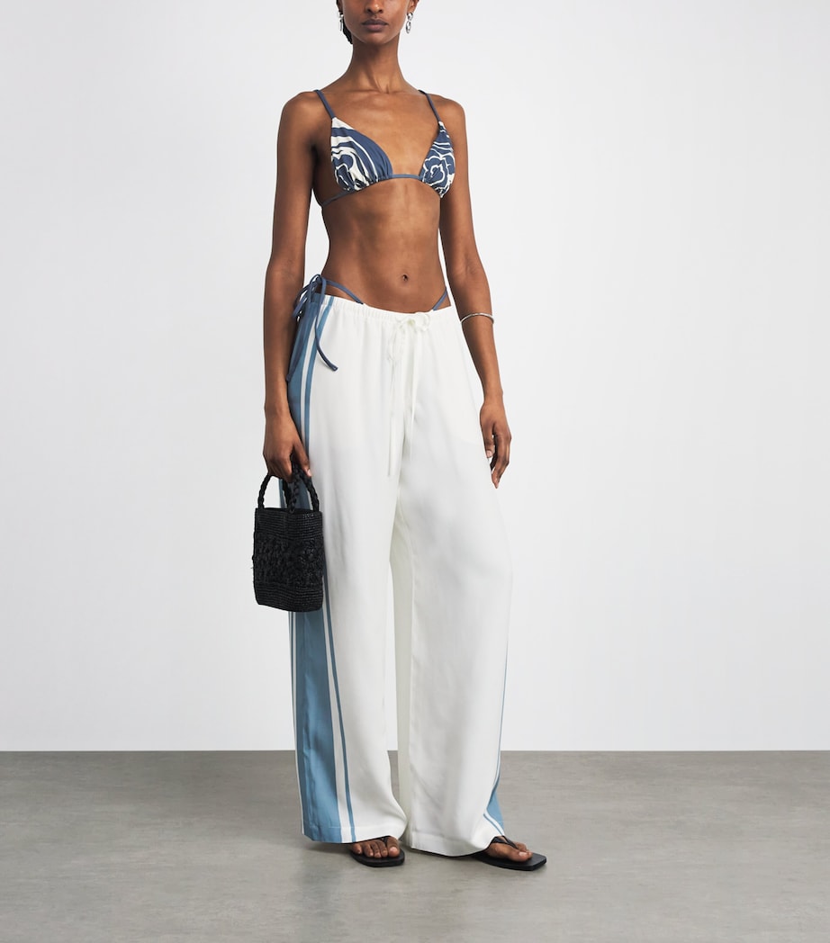 SIR. Womens Lilou Side-Tie Bikini Briefs Liora Charcoal Blue Image 4