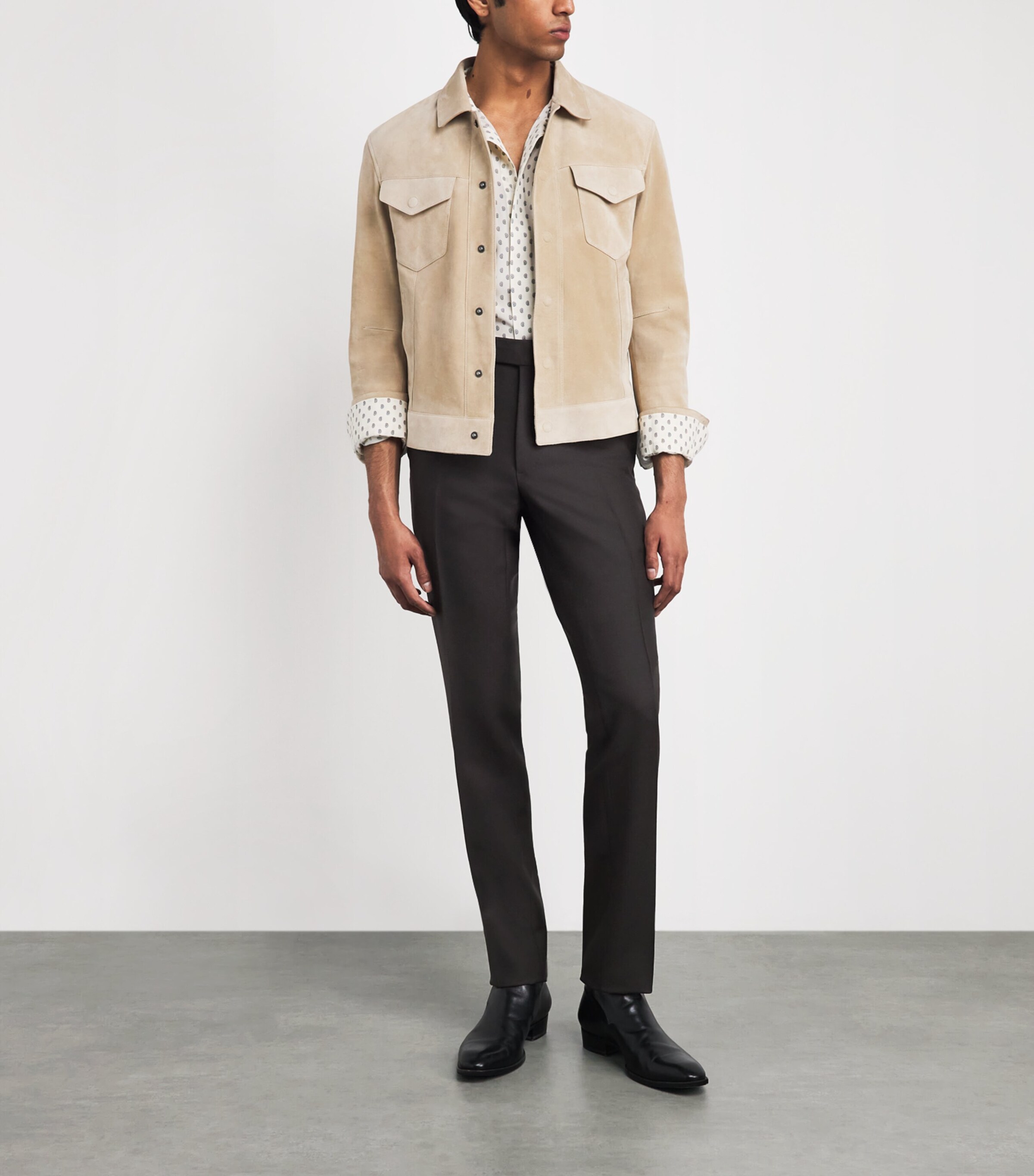 TOM FORD Mens Wool-Mohair Tailored Trousers Ecj Image 2