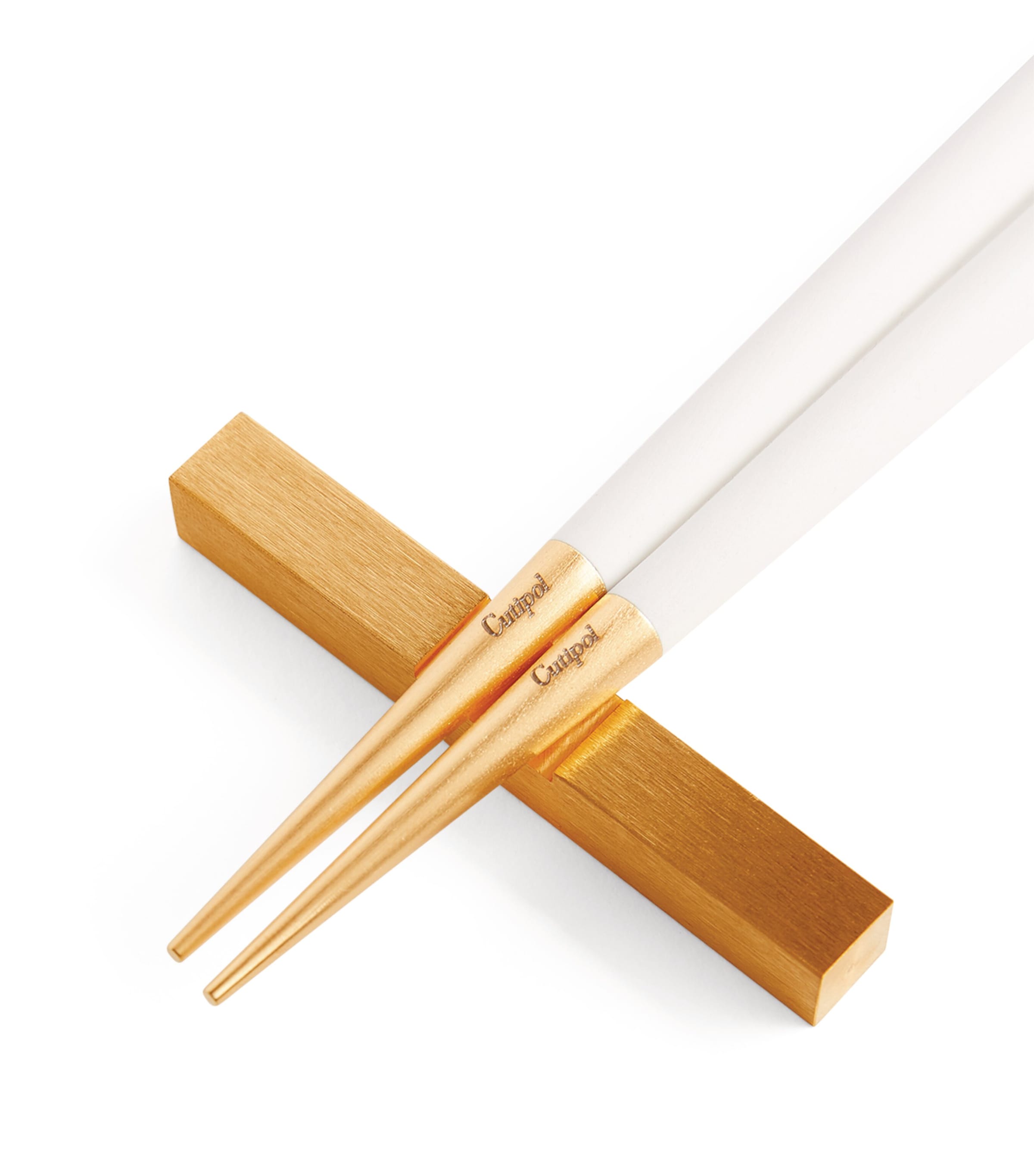 Cutipol Goa Gold-Plated 3-Piece Chopstick Set White Image 3