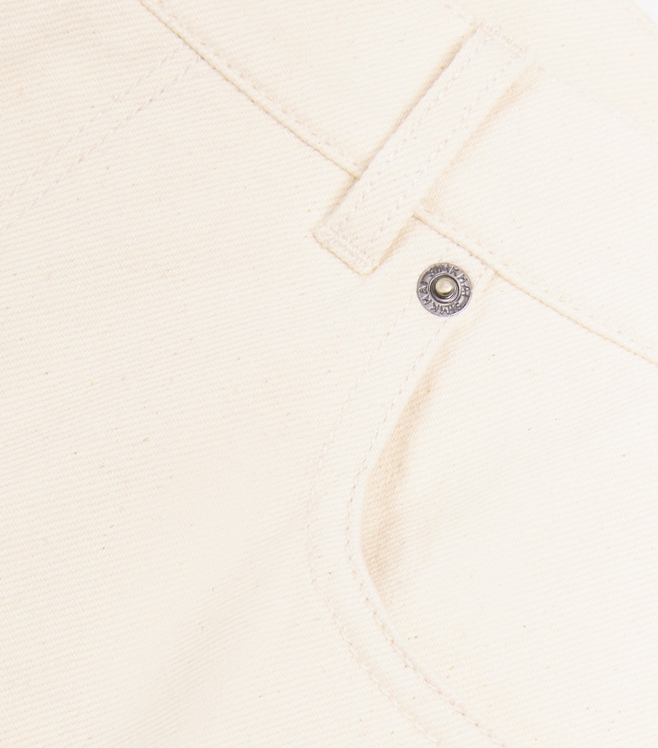 Simkhai Mens Ardie Wide-Leg Jeans Cream Image 5
