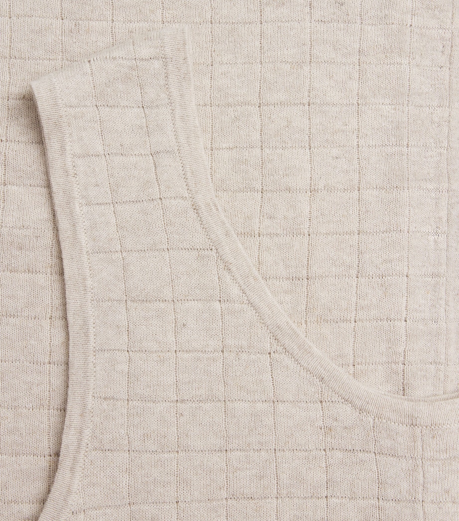 Lauren Manoogian Womens Cotton-Linen Flared-Hem Tank Top Flax Image 6