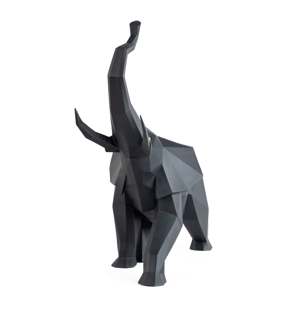 Porcelain Elephant Figure BLACK Image 2