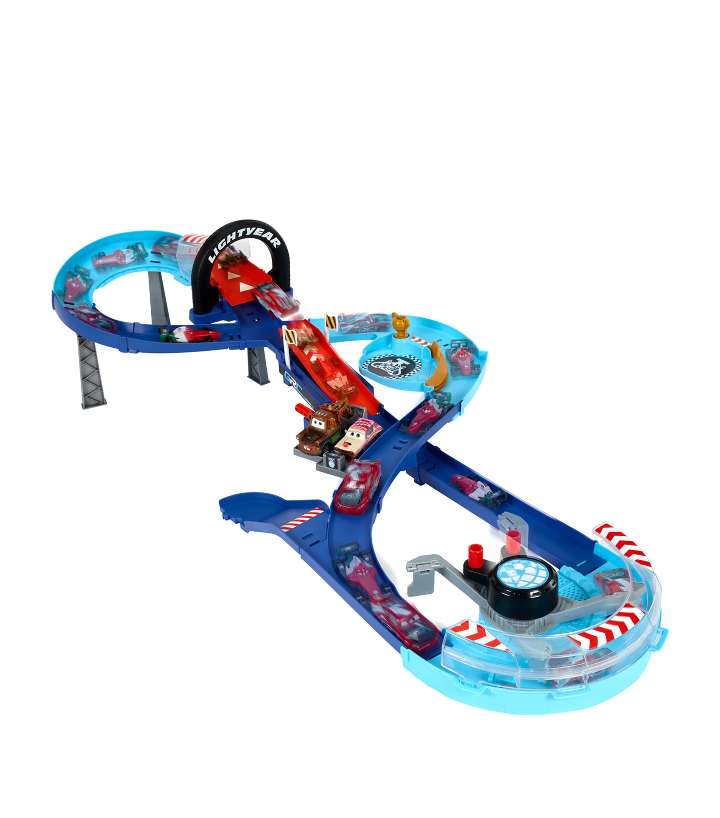 Disney Global Racers Cup Jumping Raceway Playset In Multi