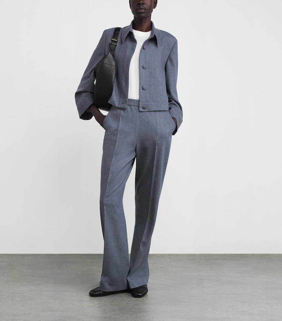 Wool Cropped Blazer JEANS TAUPE Image 2