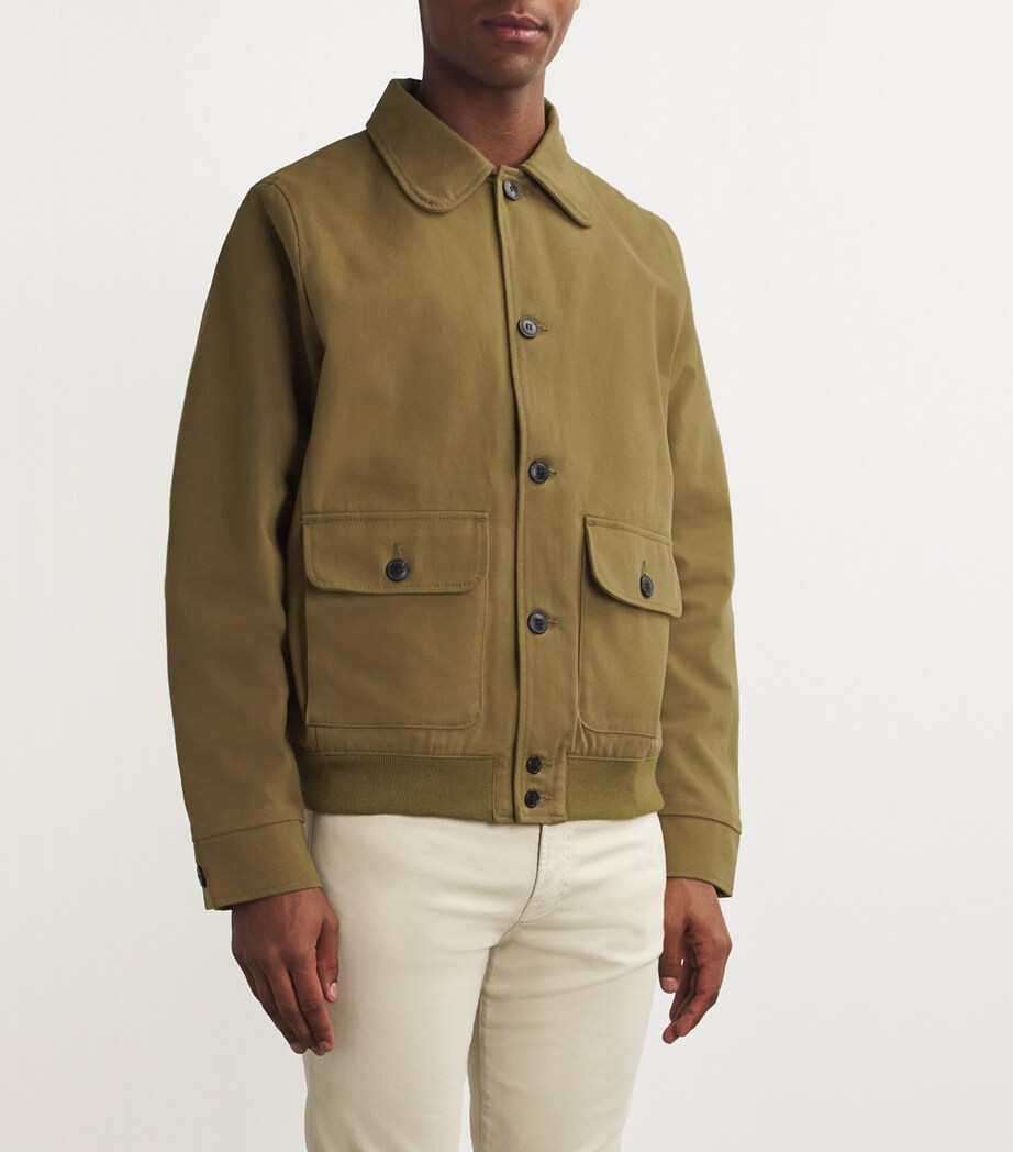 Cotton Utility Jacket ARMY GREEN Image 3