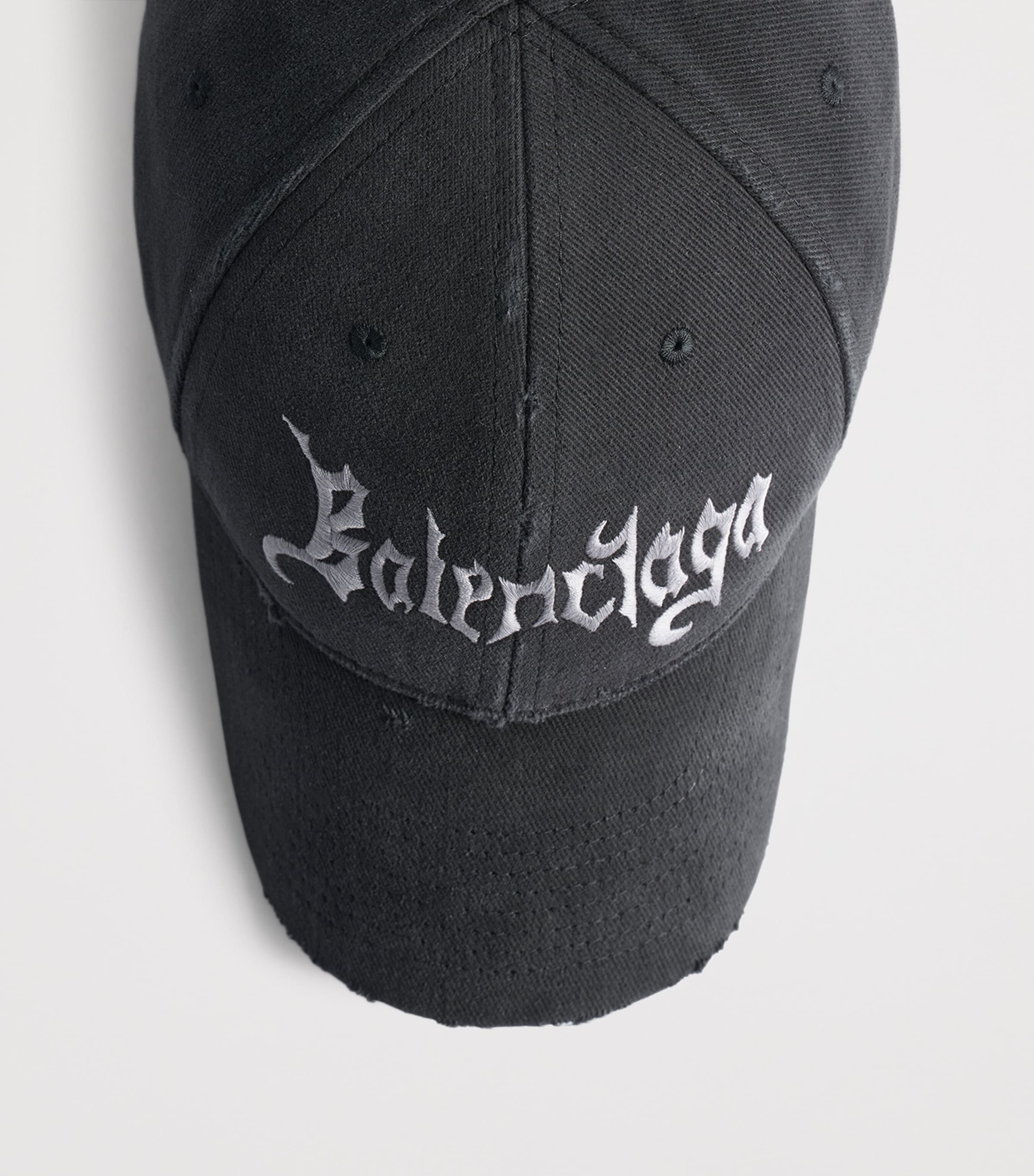 Balenciaga Distressed Sketchy Logo Baseball Cap Image 3