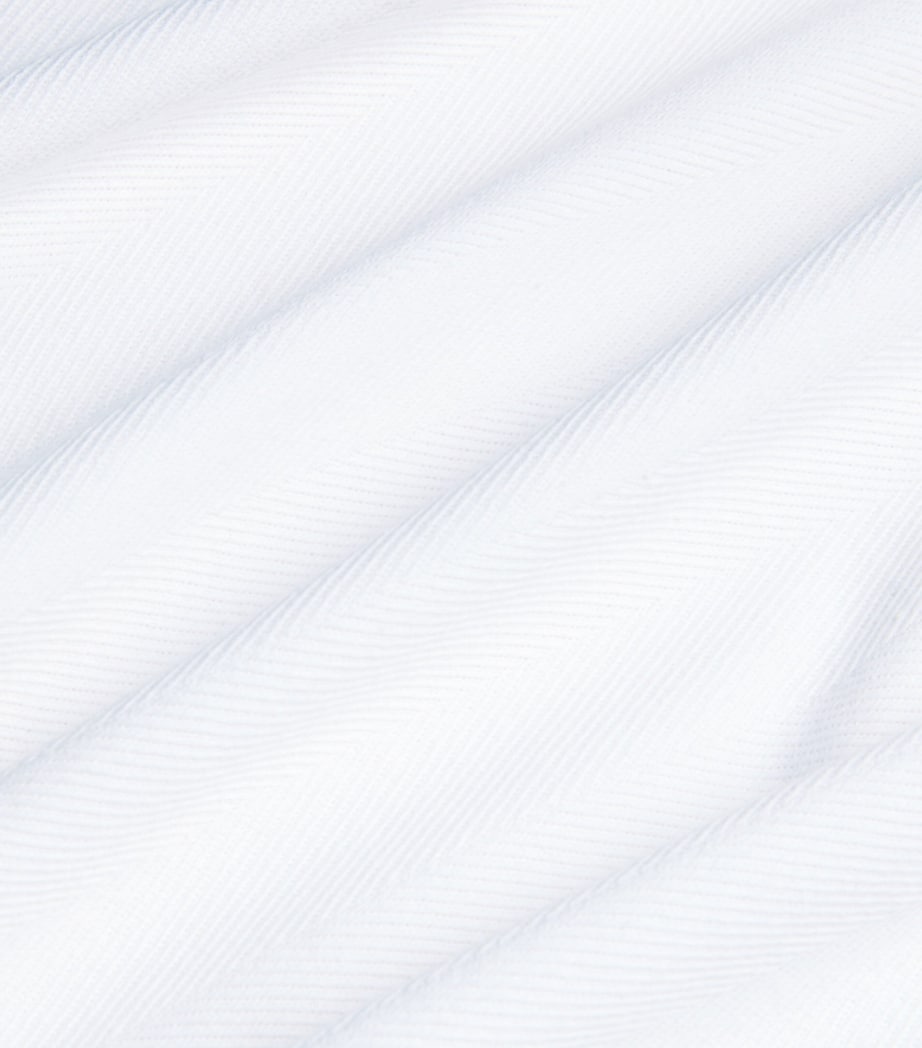 Dunhill Mens Cotton Herringbone Polo Shirt Image 5