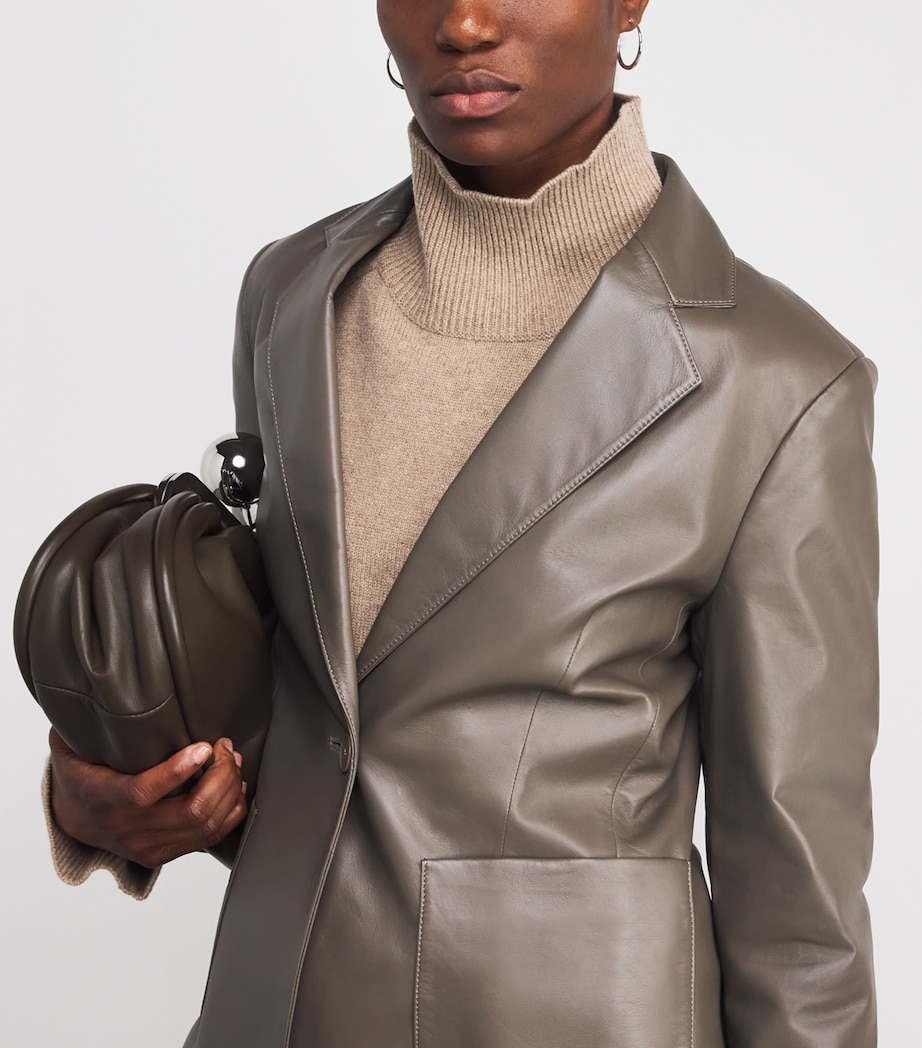 Leather Glenview Blazer MUSHROOM Image 6