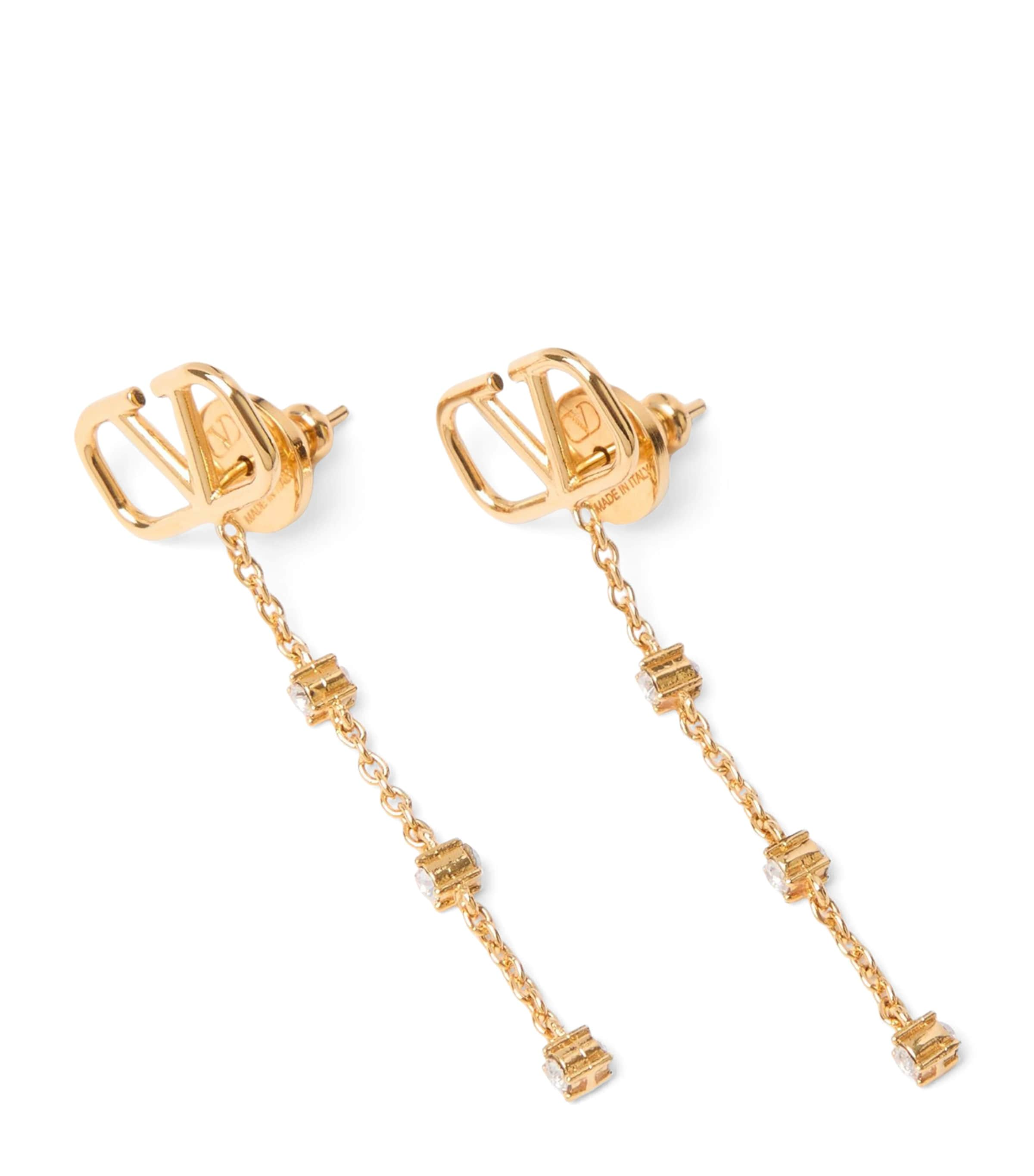 Valentino Garavani Mini Vlogo Signature Earrings In Gold