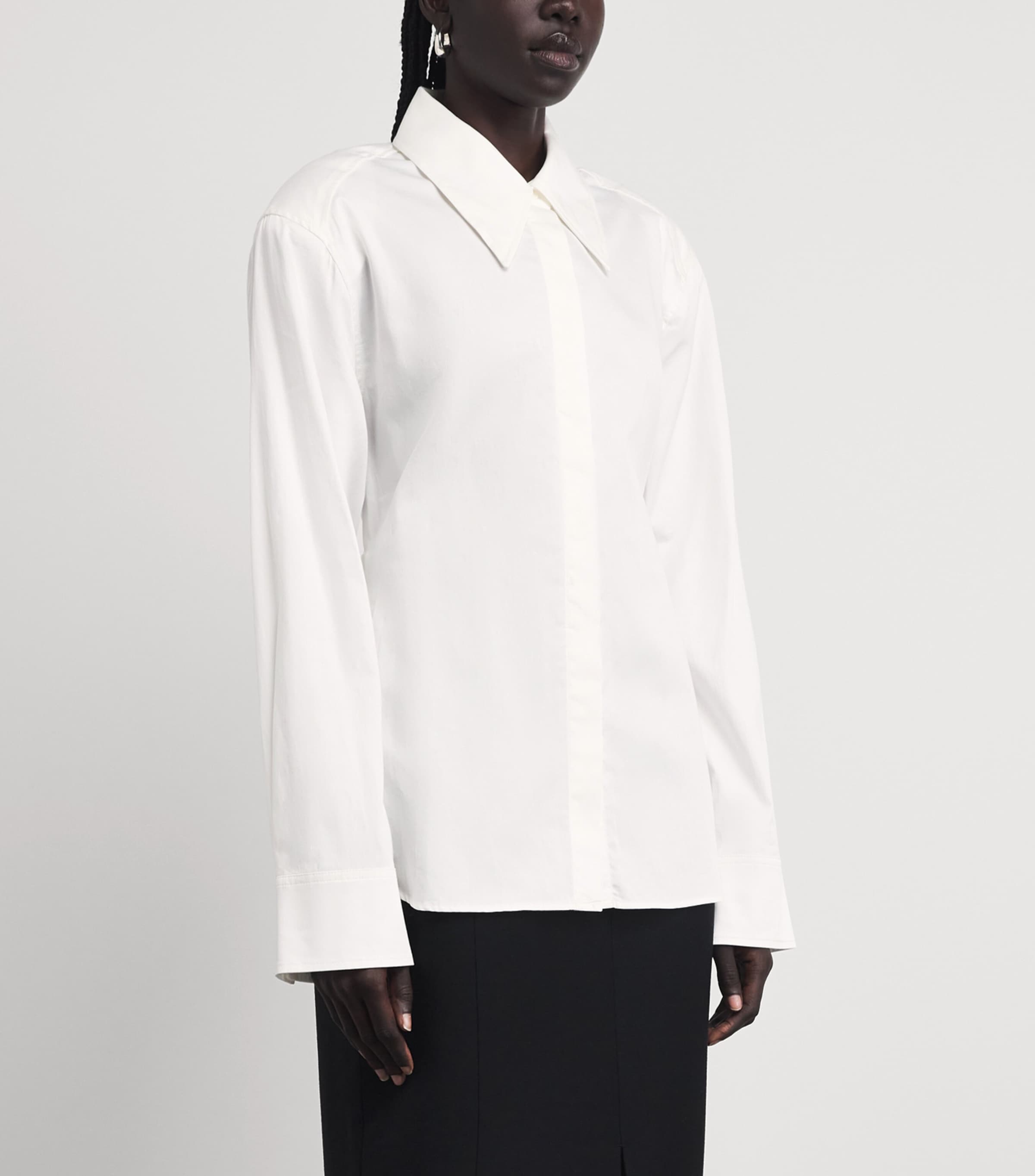 CAMILLA AND MARC Womens Cotton Tarn Shirt Mcrm Cream Image 4