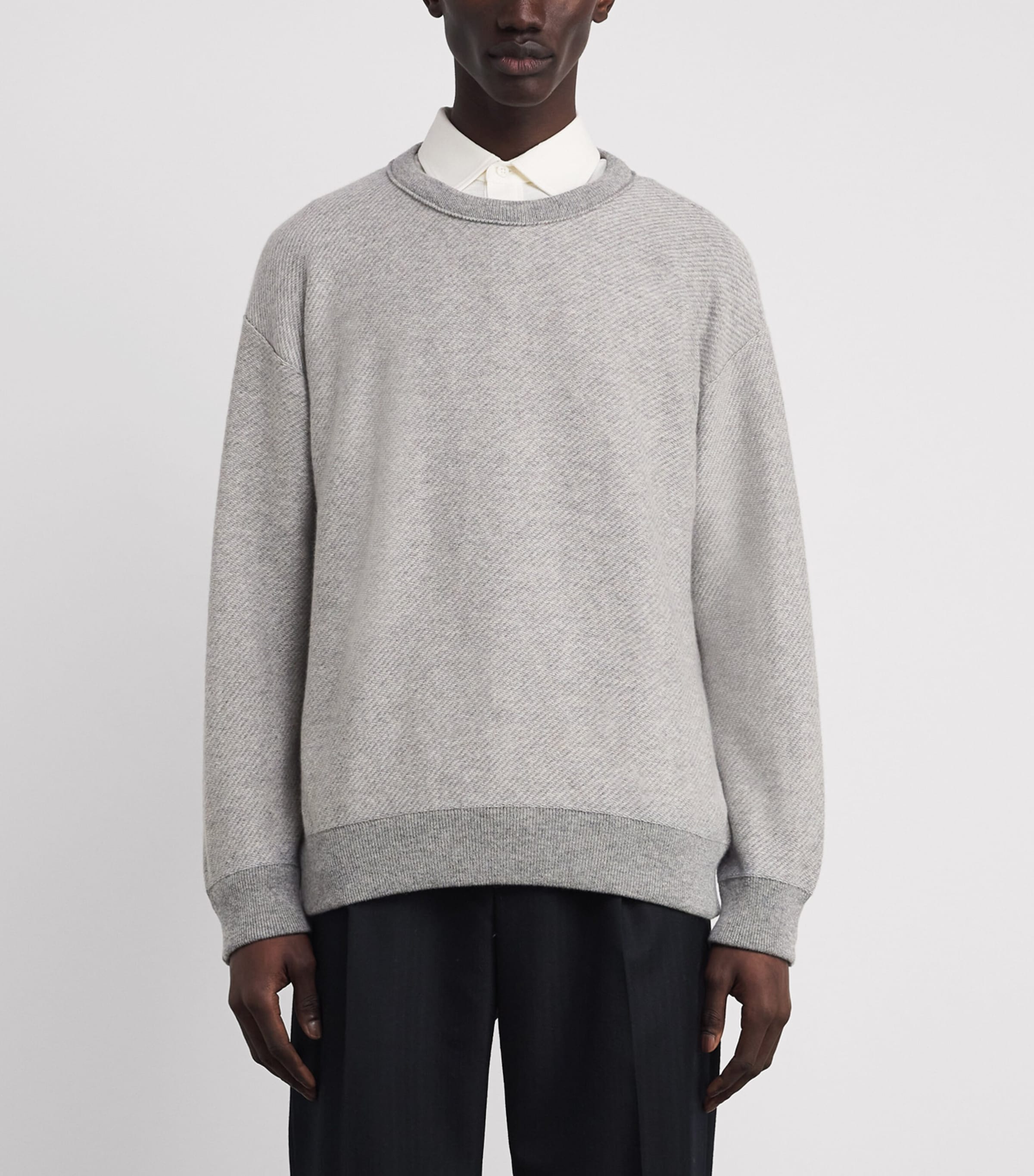 Cashmere Tweel Lidell Sweater Q25942 STORM GREY Image 3