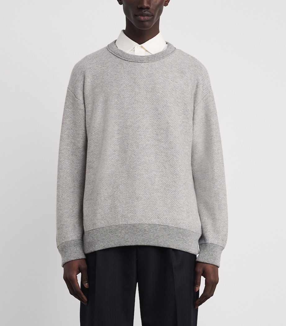 Cashmere Tweel Lidell Sweater Q25942 STORM GREY Image 3