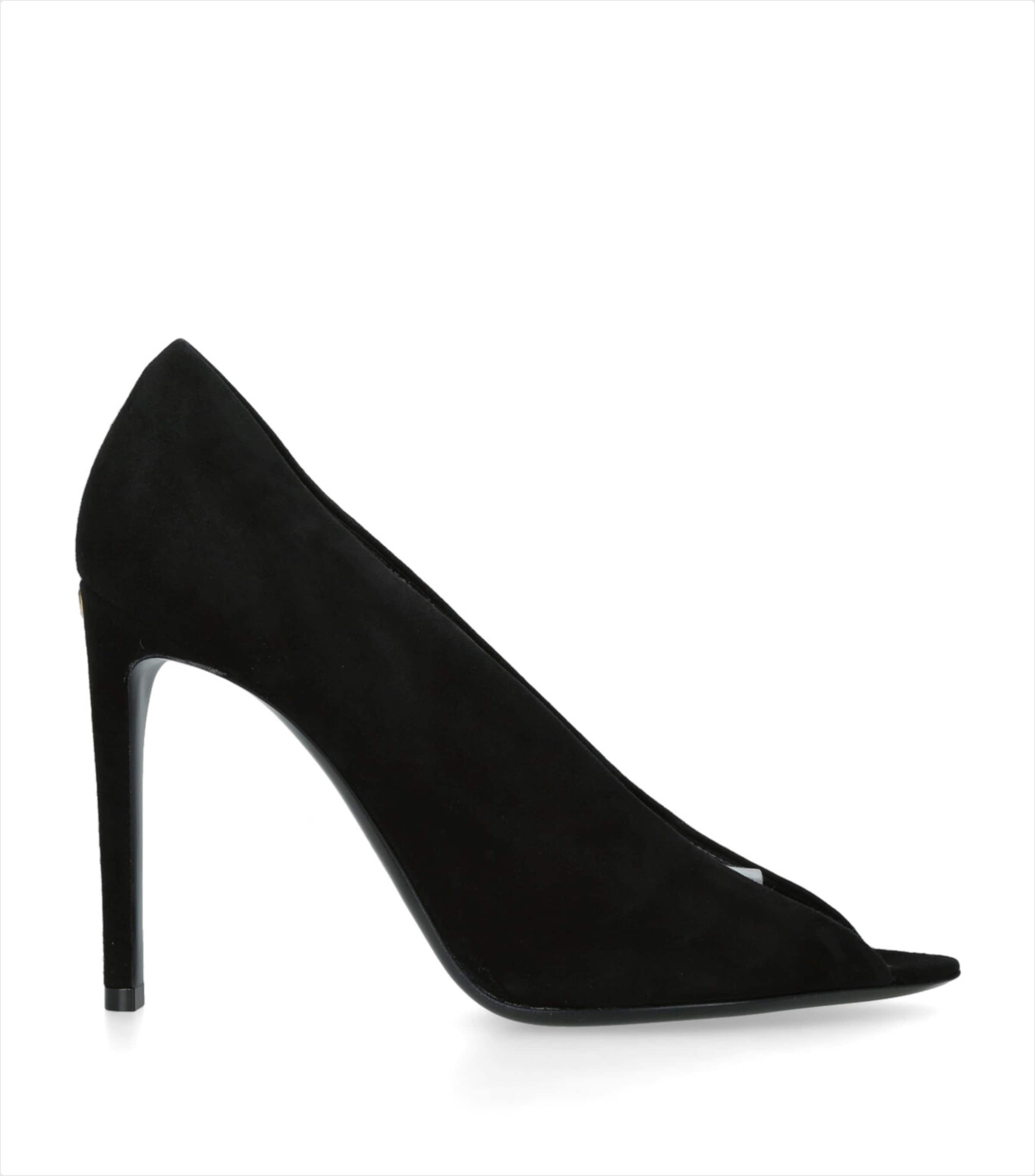 Valentino Garavani Leather Revele Peep-Toe Heels 105 Blk/other Image 1