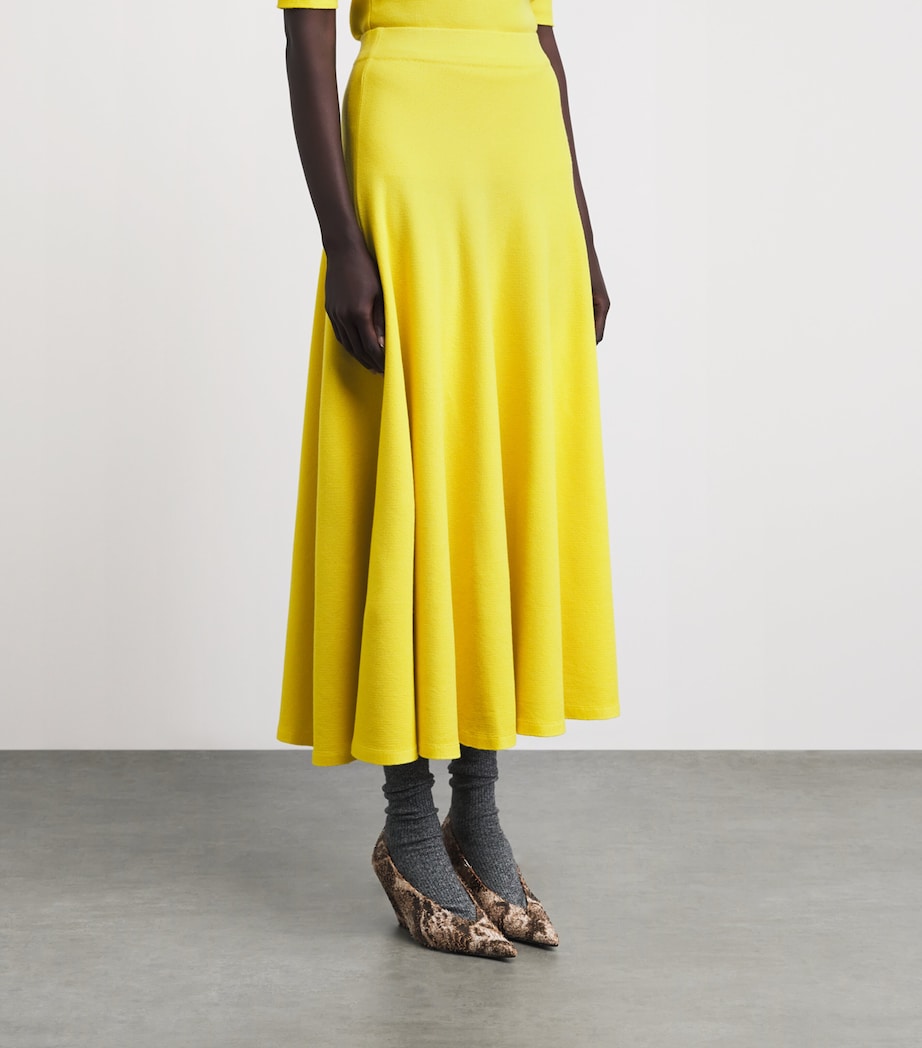 Gabriela Hearst Womens Wool Cairan Maxi Skirt Ctr Citrine Image 4