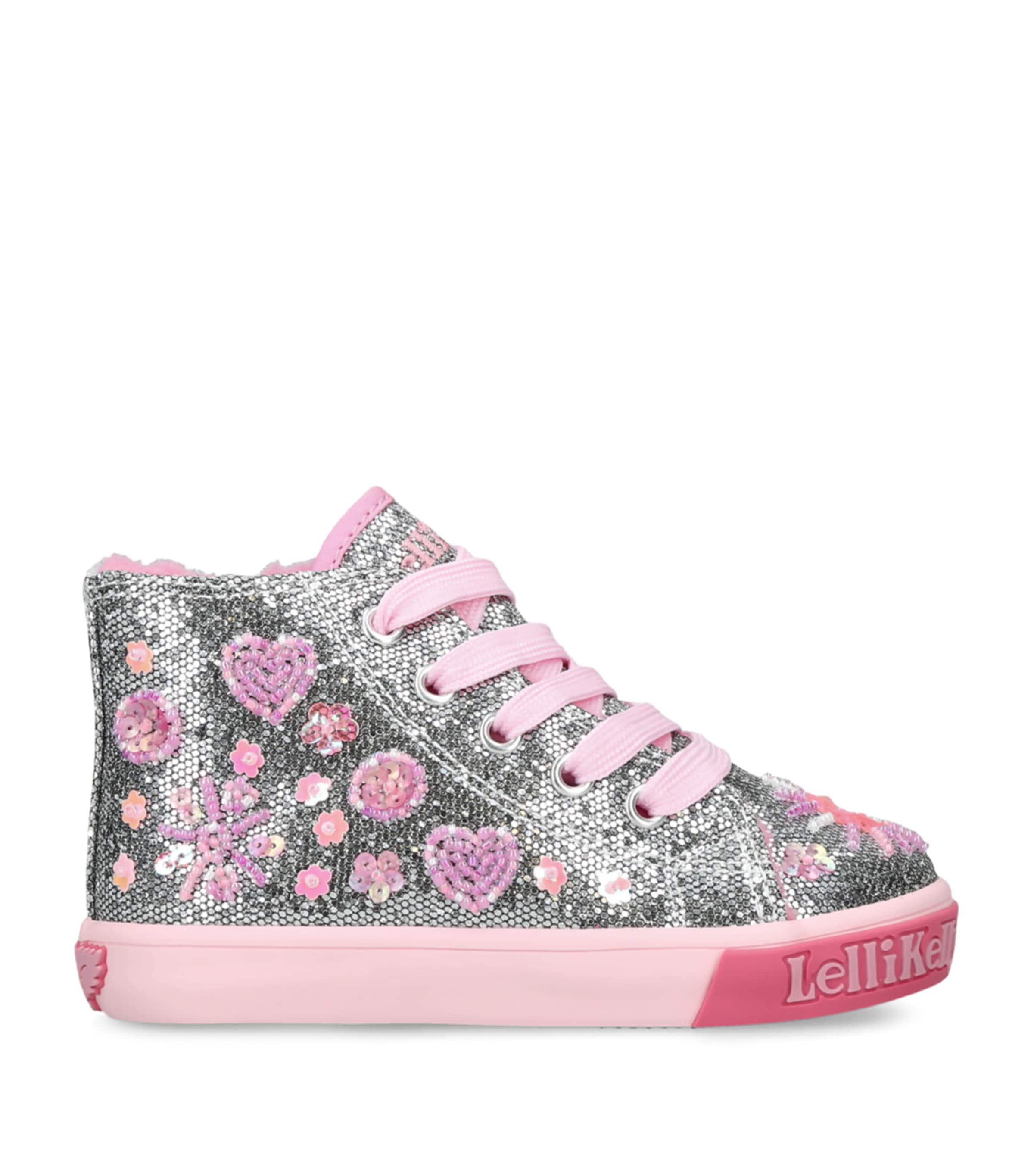 Lelli Kelly Embellished Dafne Sneakers In Silver
