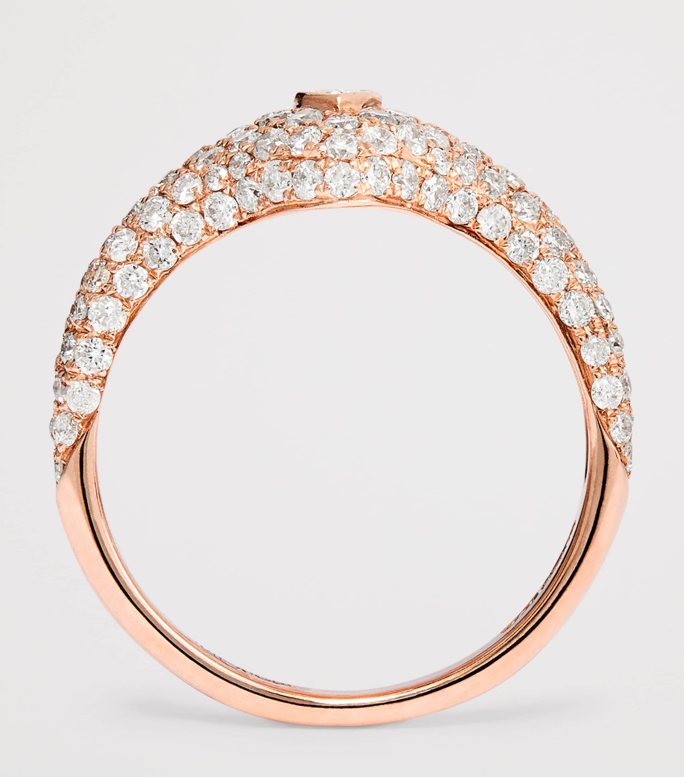 Rose Gold and Diamond Teardrop Signet Ring ROSE GOLD Image 3