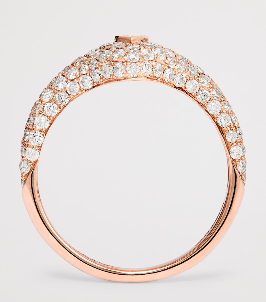 Rose Gold and Diamond Teardrop Signet Ring ROSE GOLD Image 3