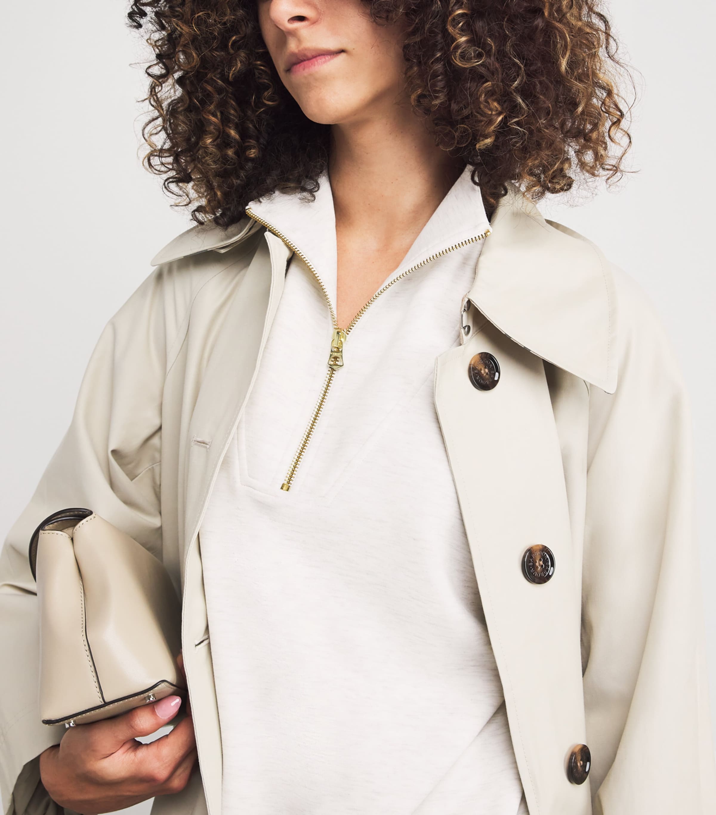 DoubleSoft Hawley Half-Zip Sweatshirt IVORY MARL Image 6