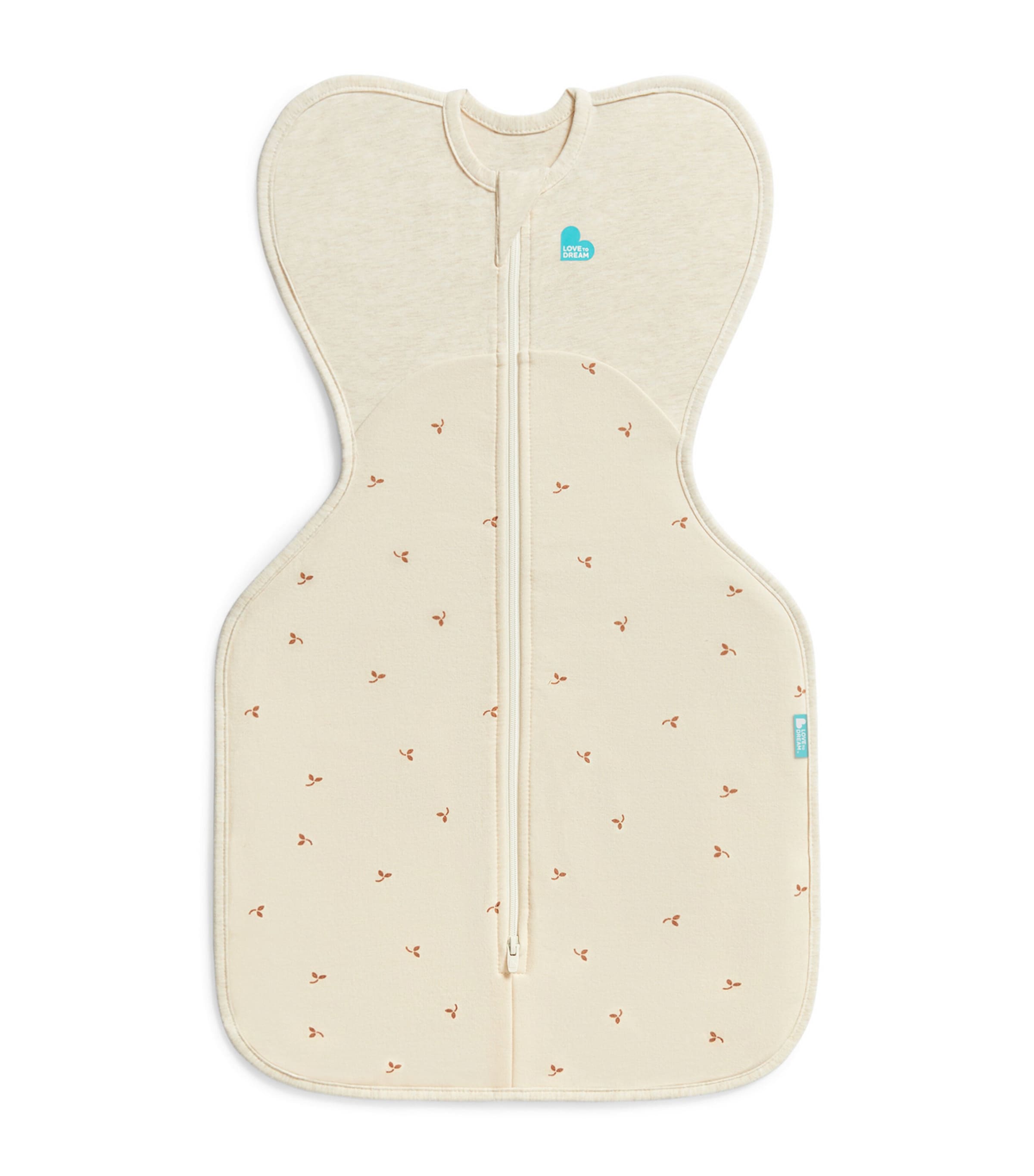 1.5 Tog Stretch-Cotton Twigs Swaddle (Medium) OATMEAL Image 1