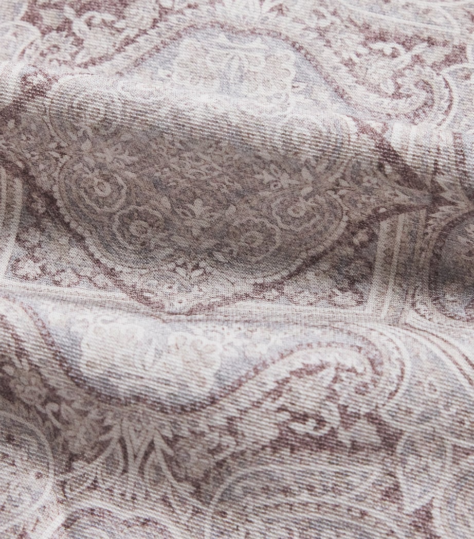 Cotton-Wool Printed Pocket Square MIRTILLO E SABBIA Image 4