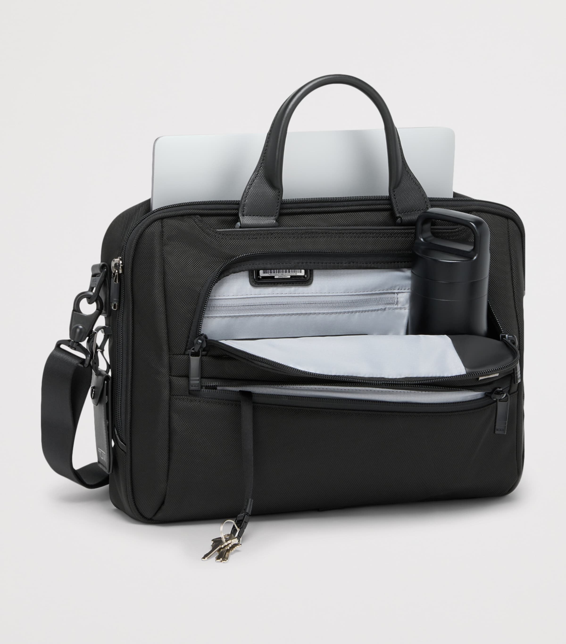 Tumi Medium Alpha 4 Briefcase (15") Black Image 2