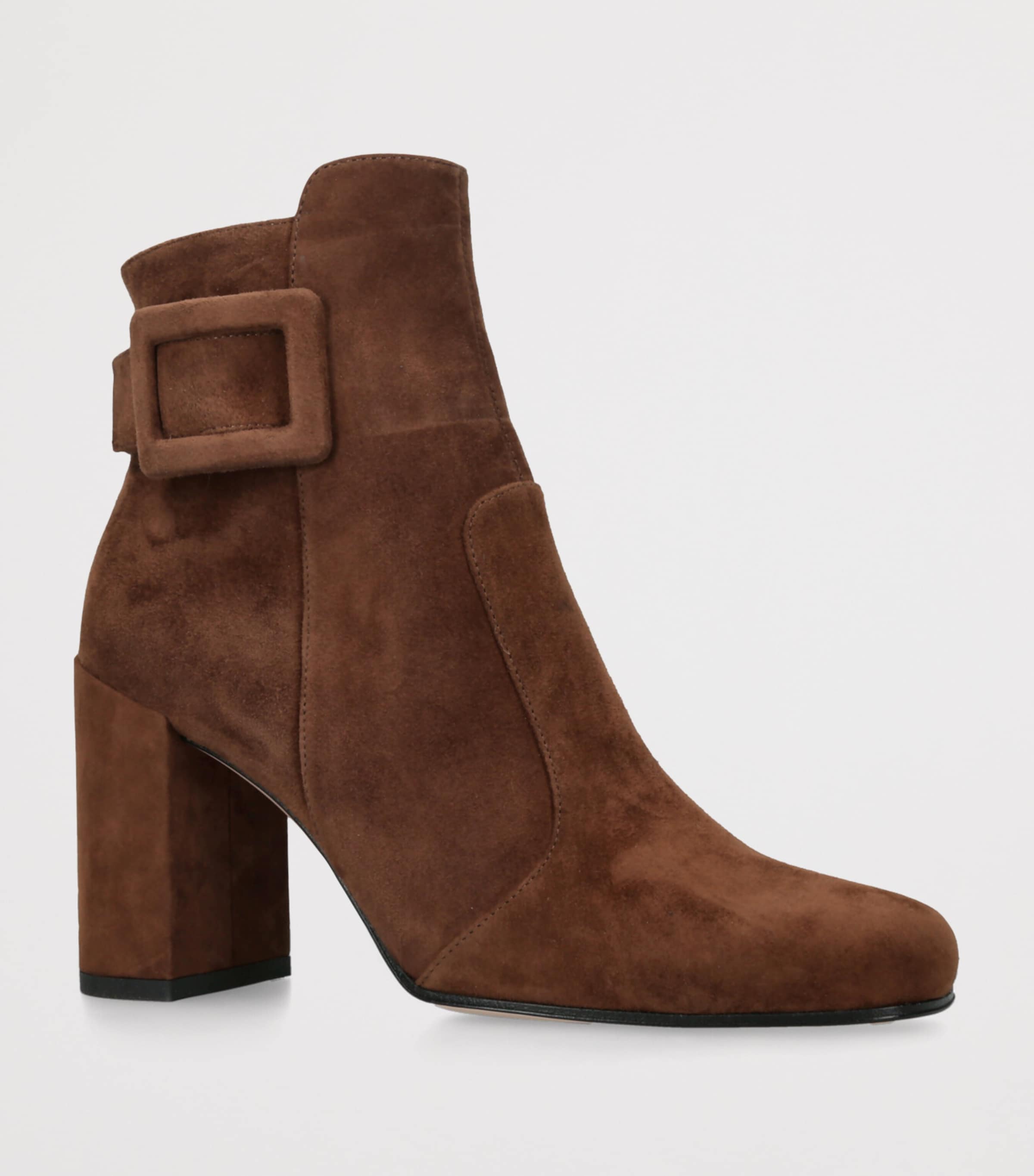 Suede Polly Ankle Boots 85 BROWN Image 3