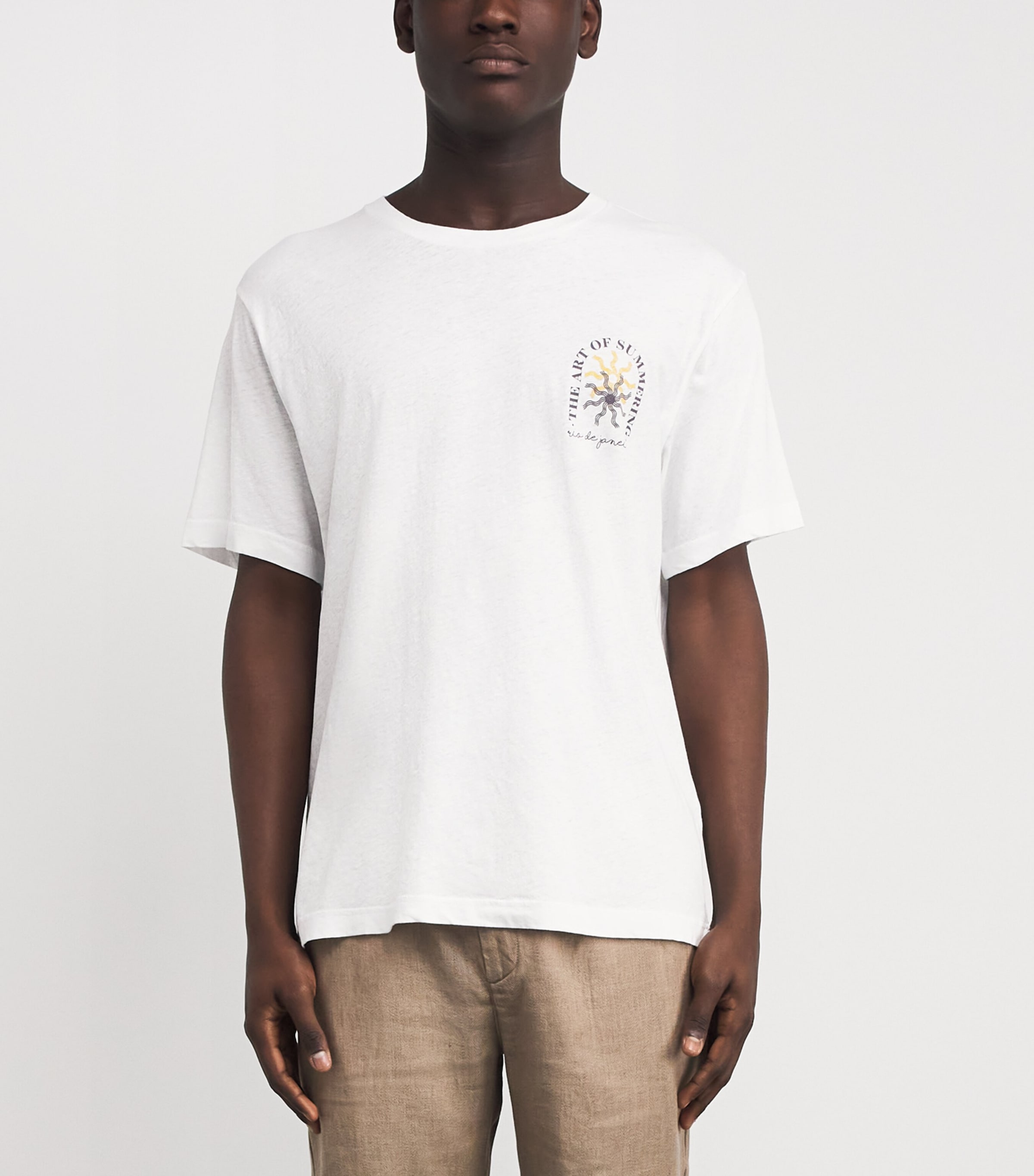 Cotton-Linen Dinis T-Shirt 905-CEDAR GREY Image 3