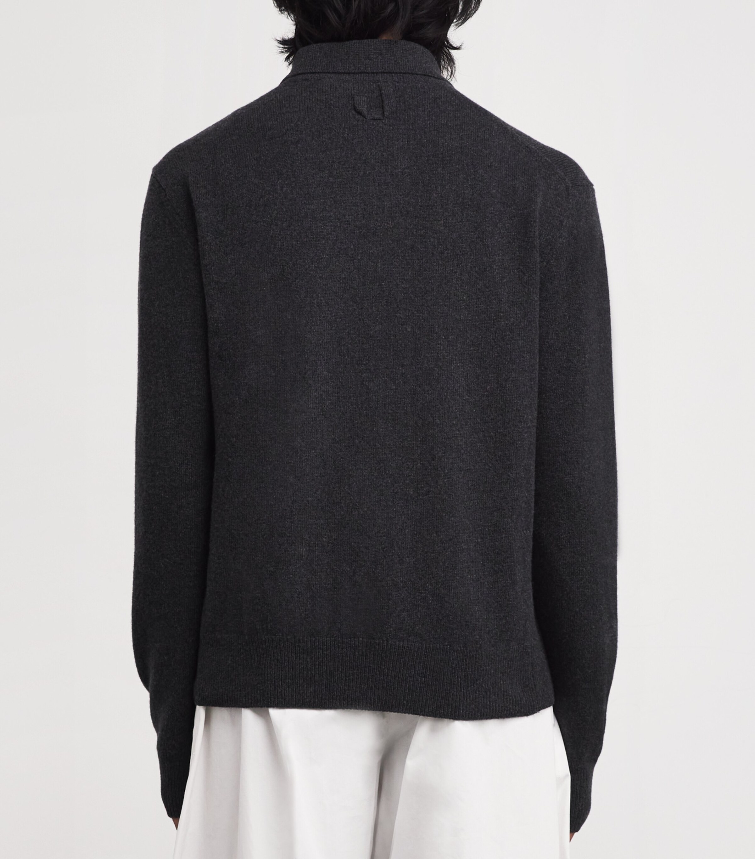 Jacquemus Mens Wool-Blend Cardigan Dark Grey Image 4