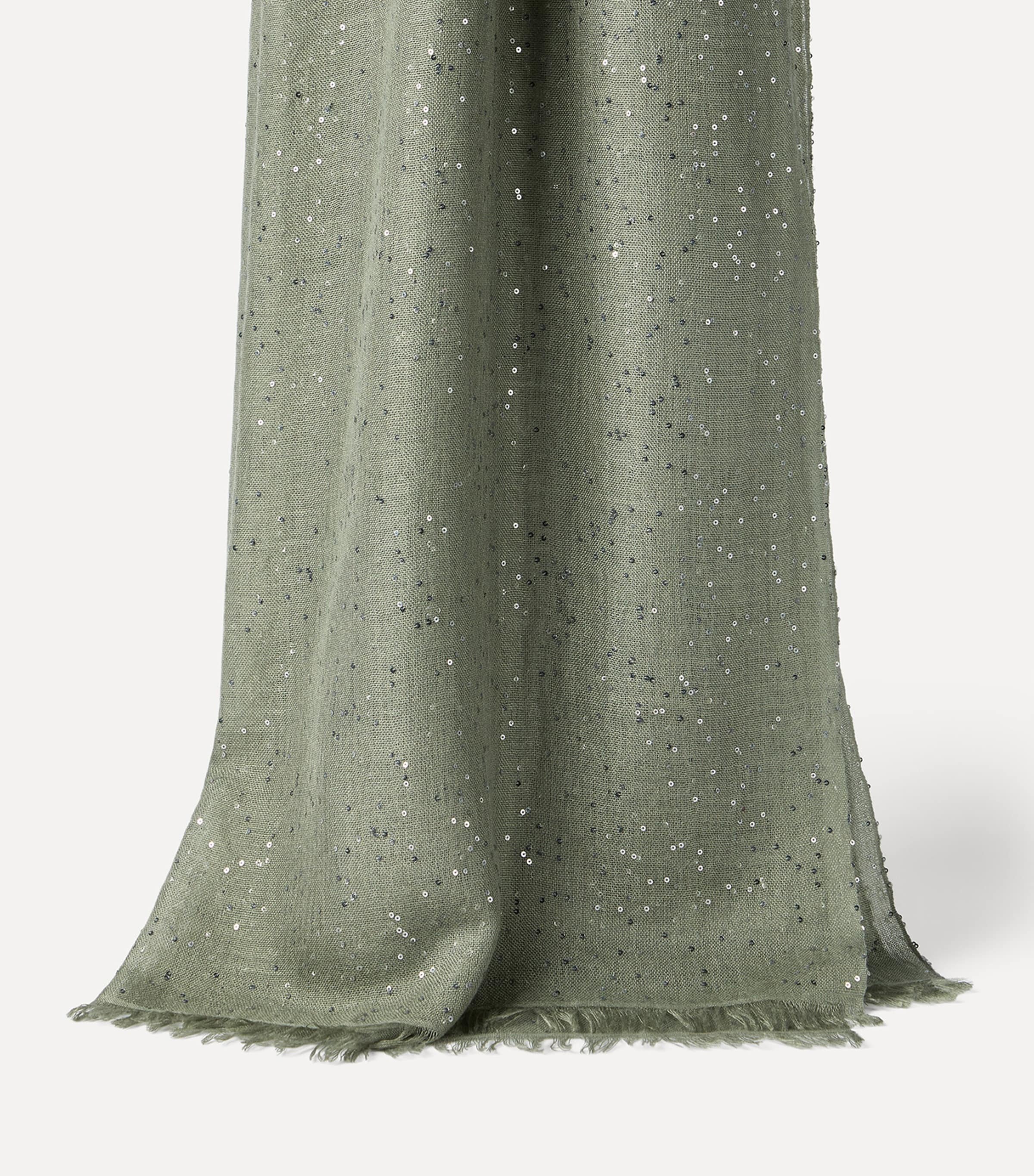 Brunello Cucinelli Cashmere-Silk Sequinned Scarf Image 2