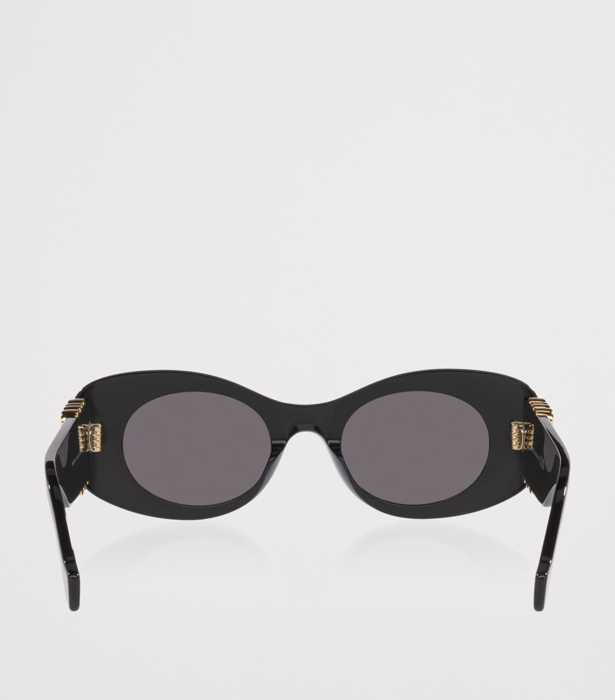 LOEWE Anagram Bevelled Oval Sunglasses Black Image 4