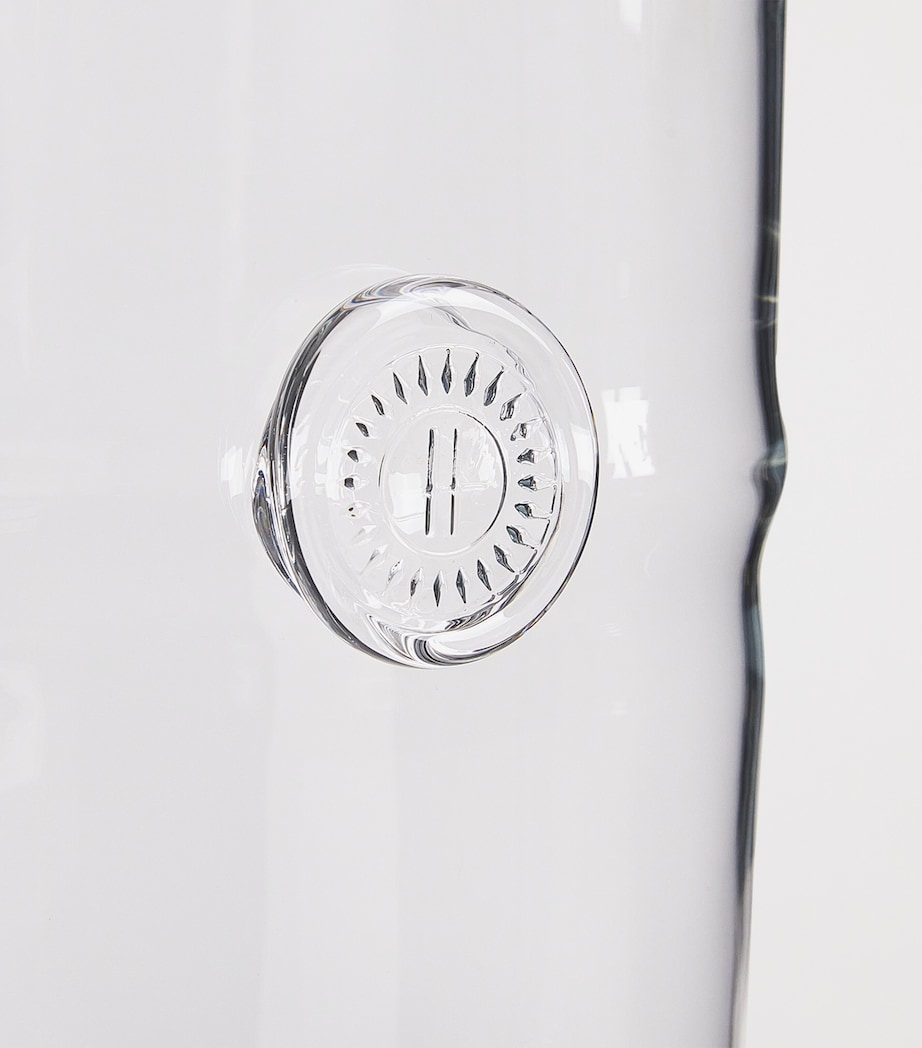 Large Glass Emblem Vase CLEAR Image 2