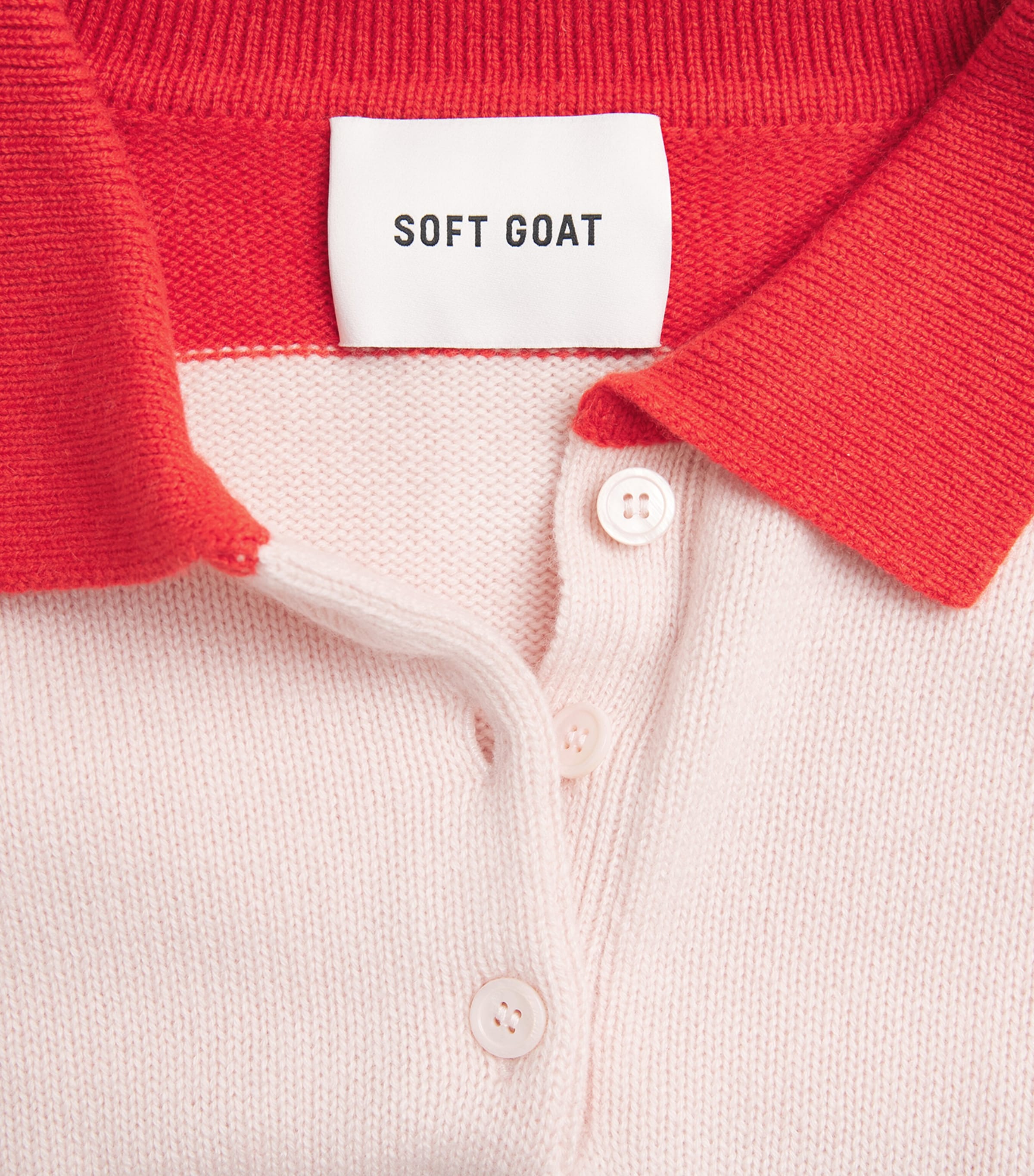 Soft Goat Womens Cashmere Polo-Neck Sweater Powder Image 6