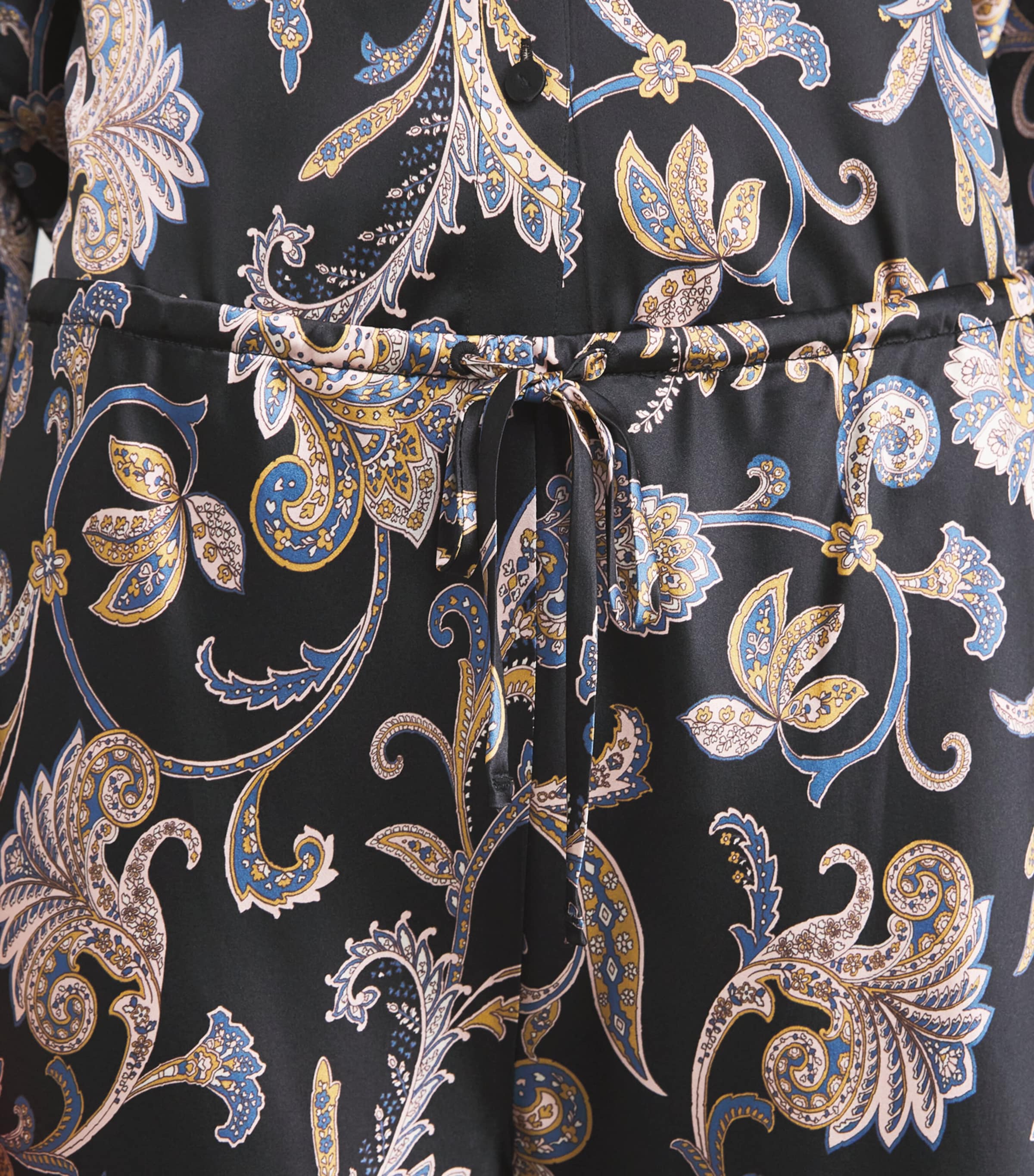 Veronica Beard Womens Silk-Blend Paisley Straight Trousers Black Multi Image 3