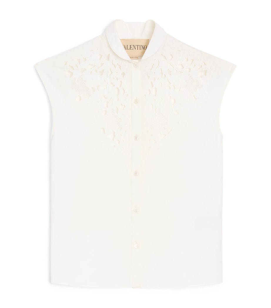 Valentino Womens Cotton Lace Shirt Image 1