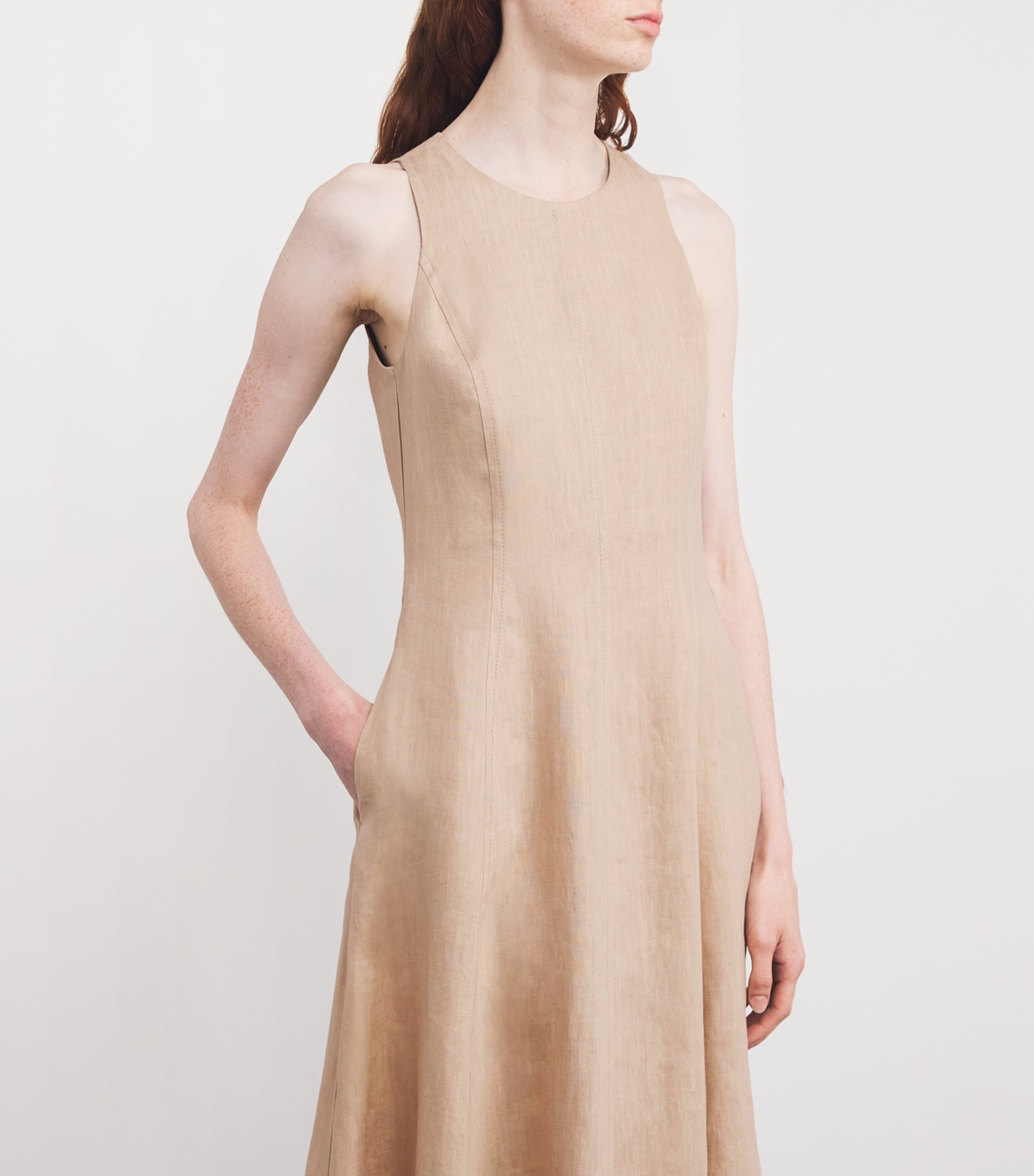 Linen Midi Dress SABBIA Image 4