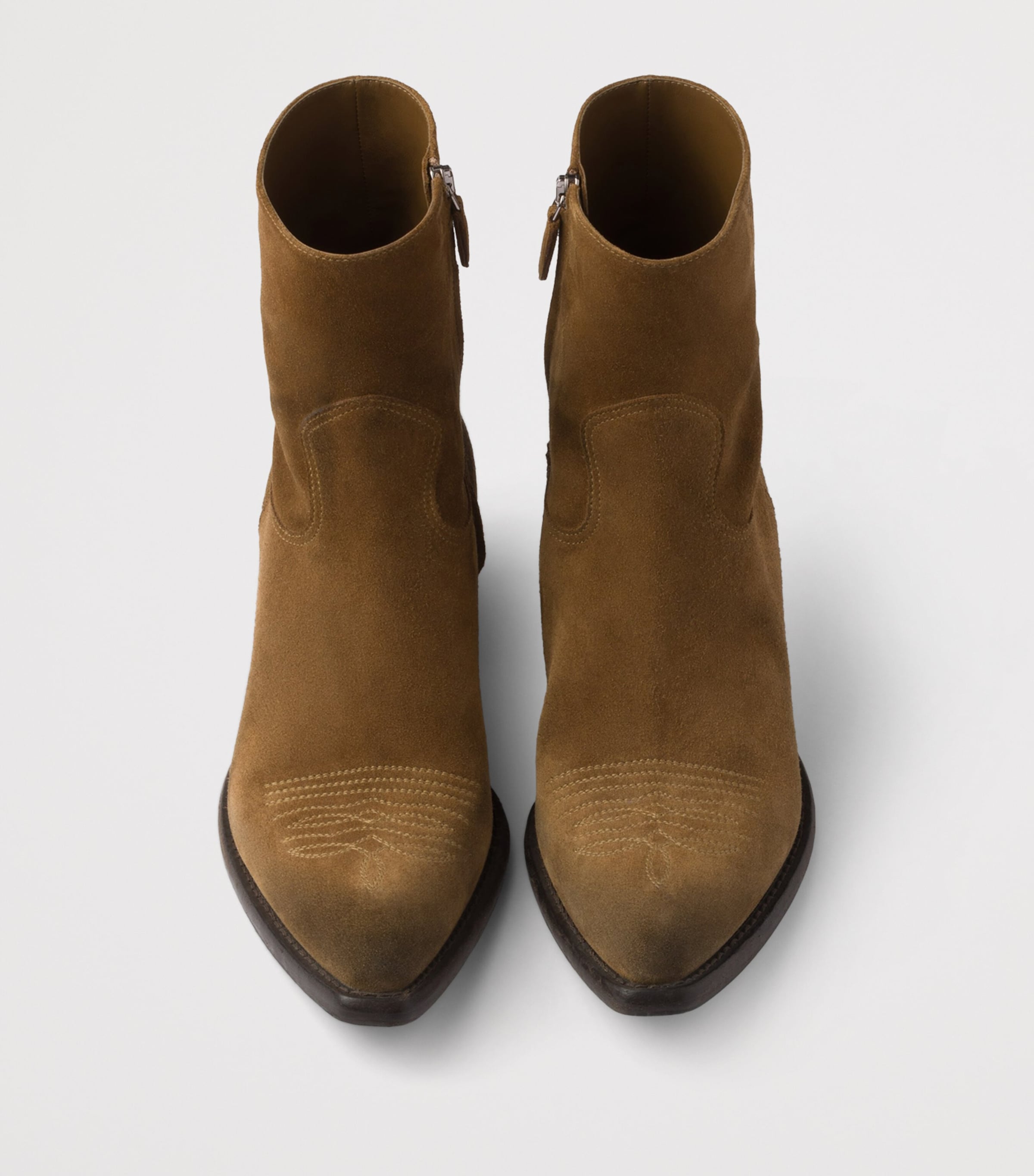 Suede Heeled Western Ankle Boots  55 F0005 Image 4