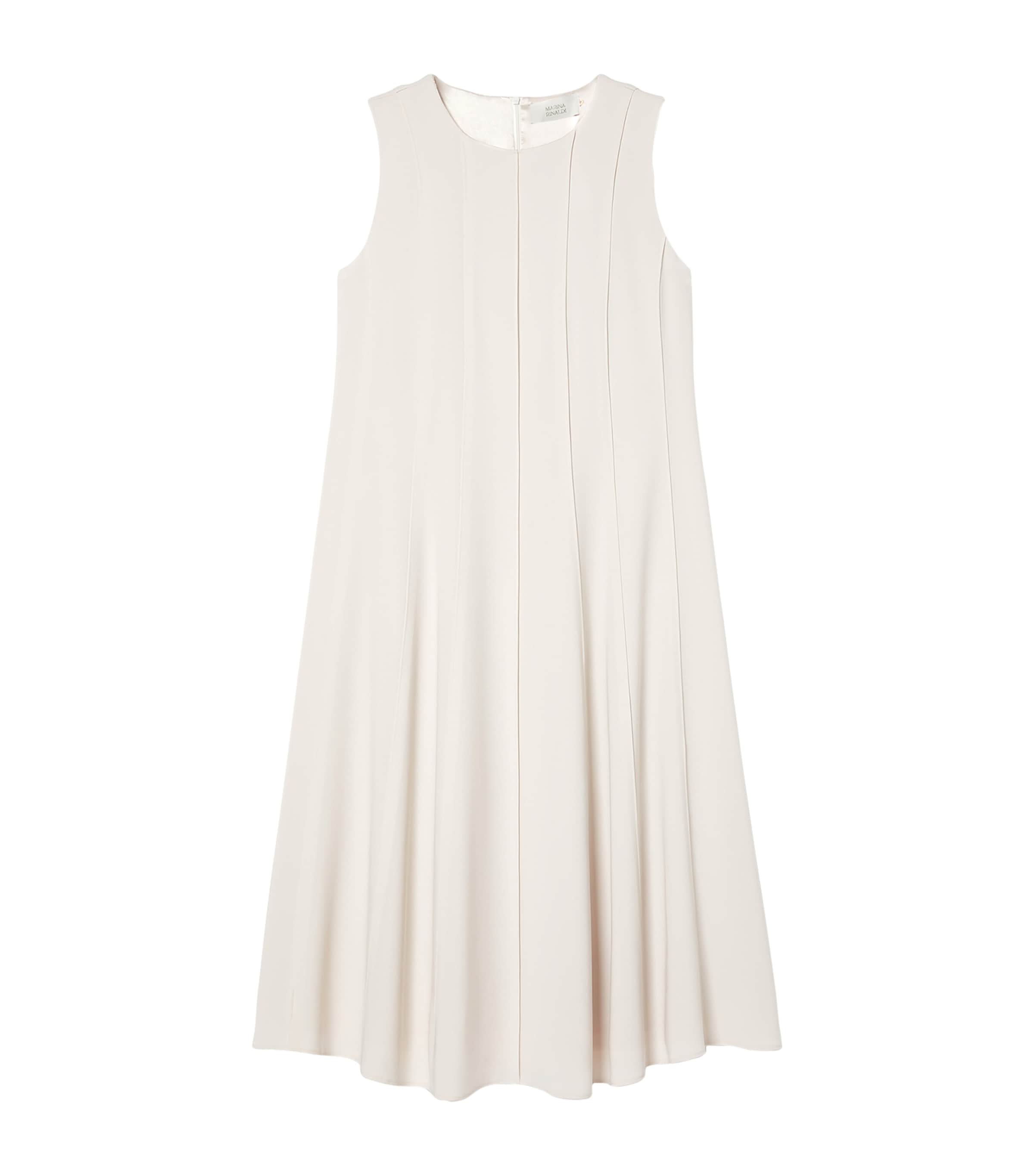 Marina Rinaldi Womens Panelled A-Line Midi Dress Ice Image 1