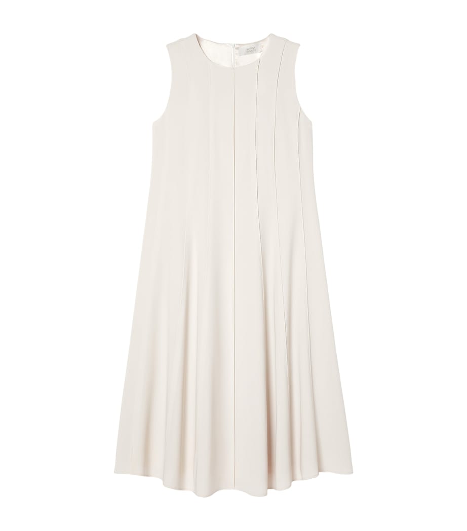 Marina Rinaldi Womens Panelled A-Line Midi Dress Ice Image 1