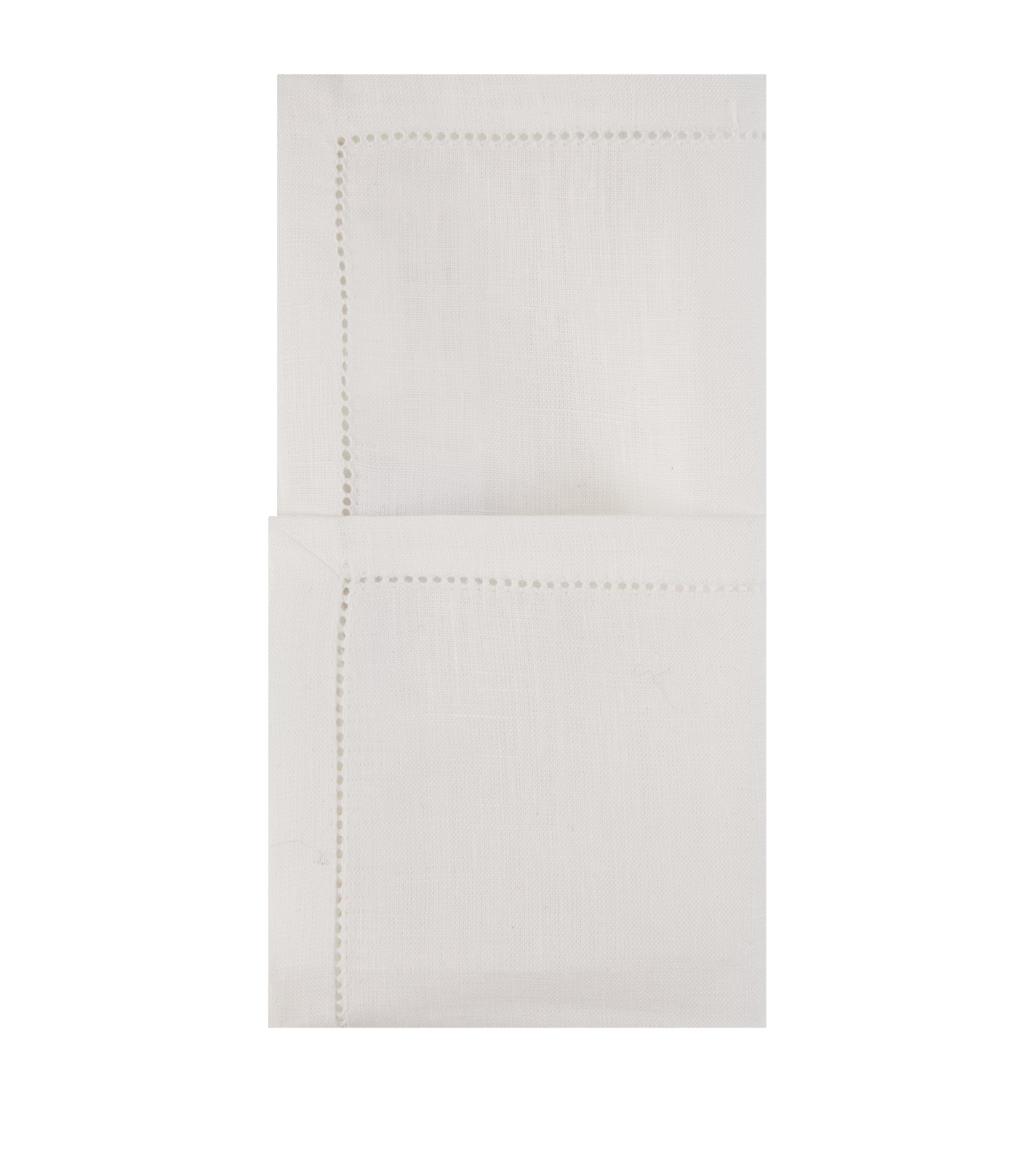 Thomas Ferguson Hemstitch Edge Napkin In White