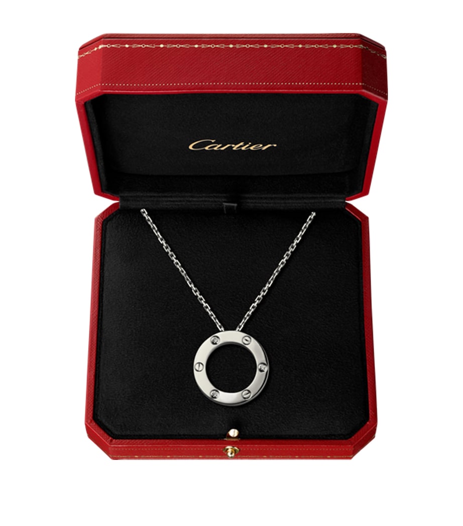 Cartier White Gold and Diamond Love Necklace White Gold Image 3