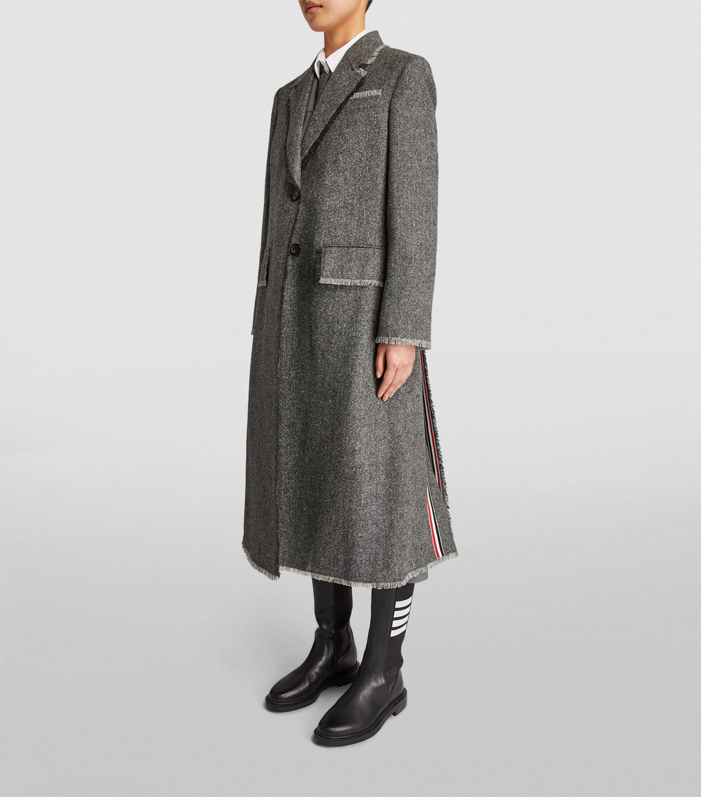 Wide-Lapel Overcoat MED GREY Image 3