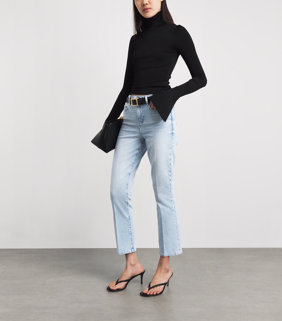 L'Agence Womens Tati Cropped Micro Bootcut Jeans Cabo Cabo Image 2