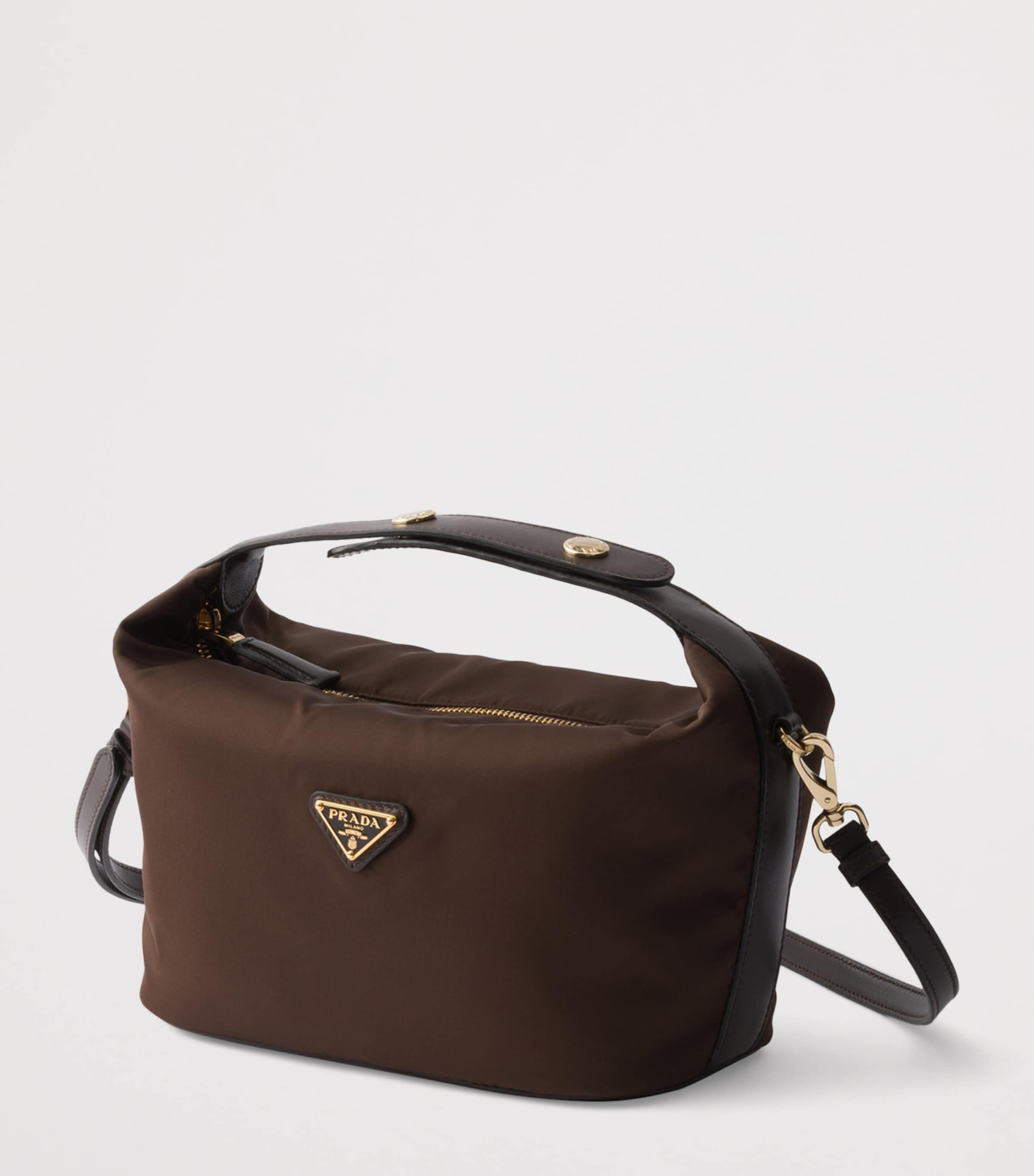 Prada Mini Re-Nylon Chérie Top-Handle Bag Brown Image 2