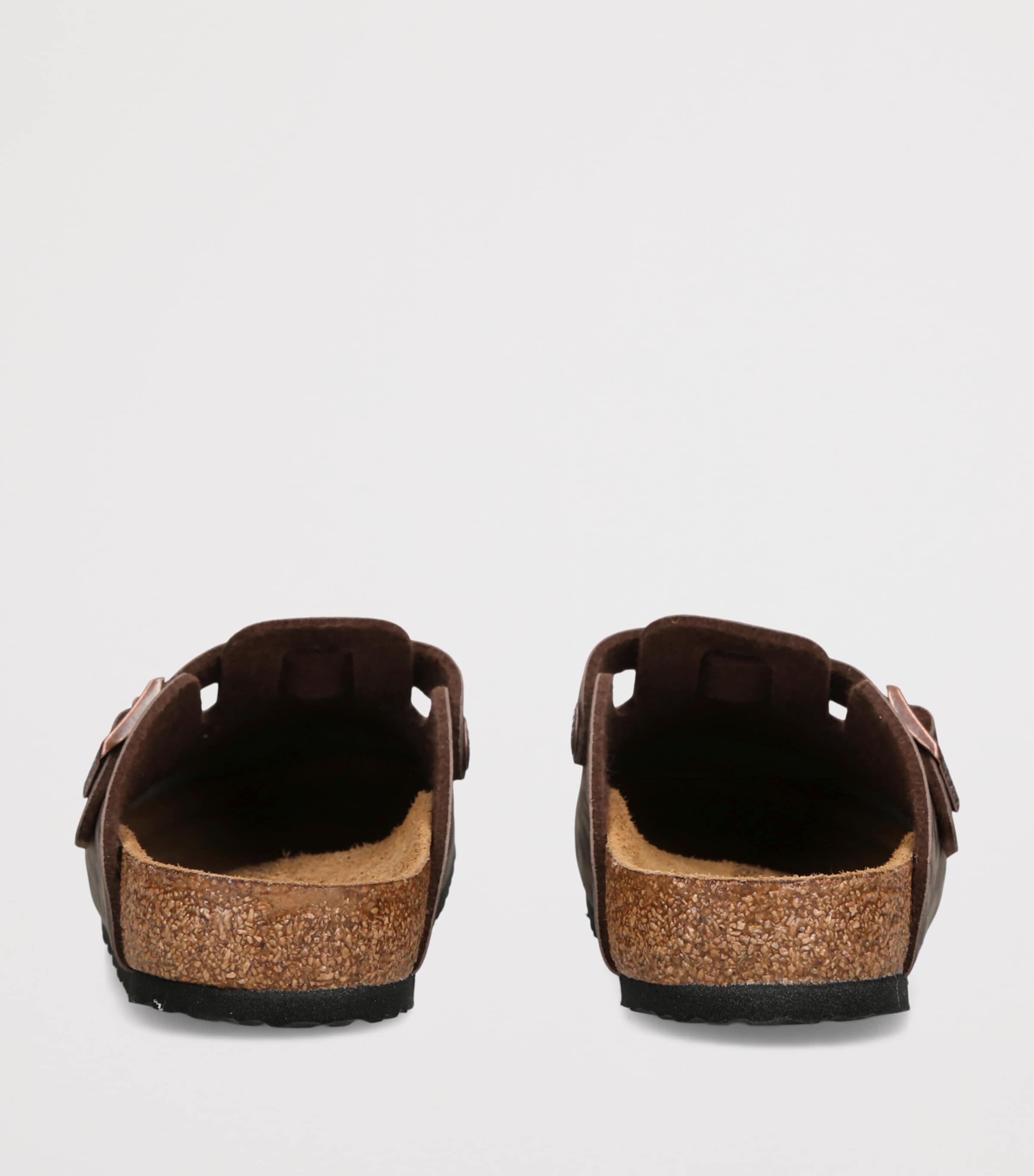 Birkenstock Kids Leather Leopard Print Boston Clogs Brown/oth Image 2