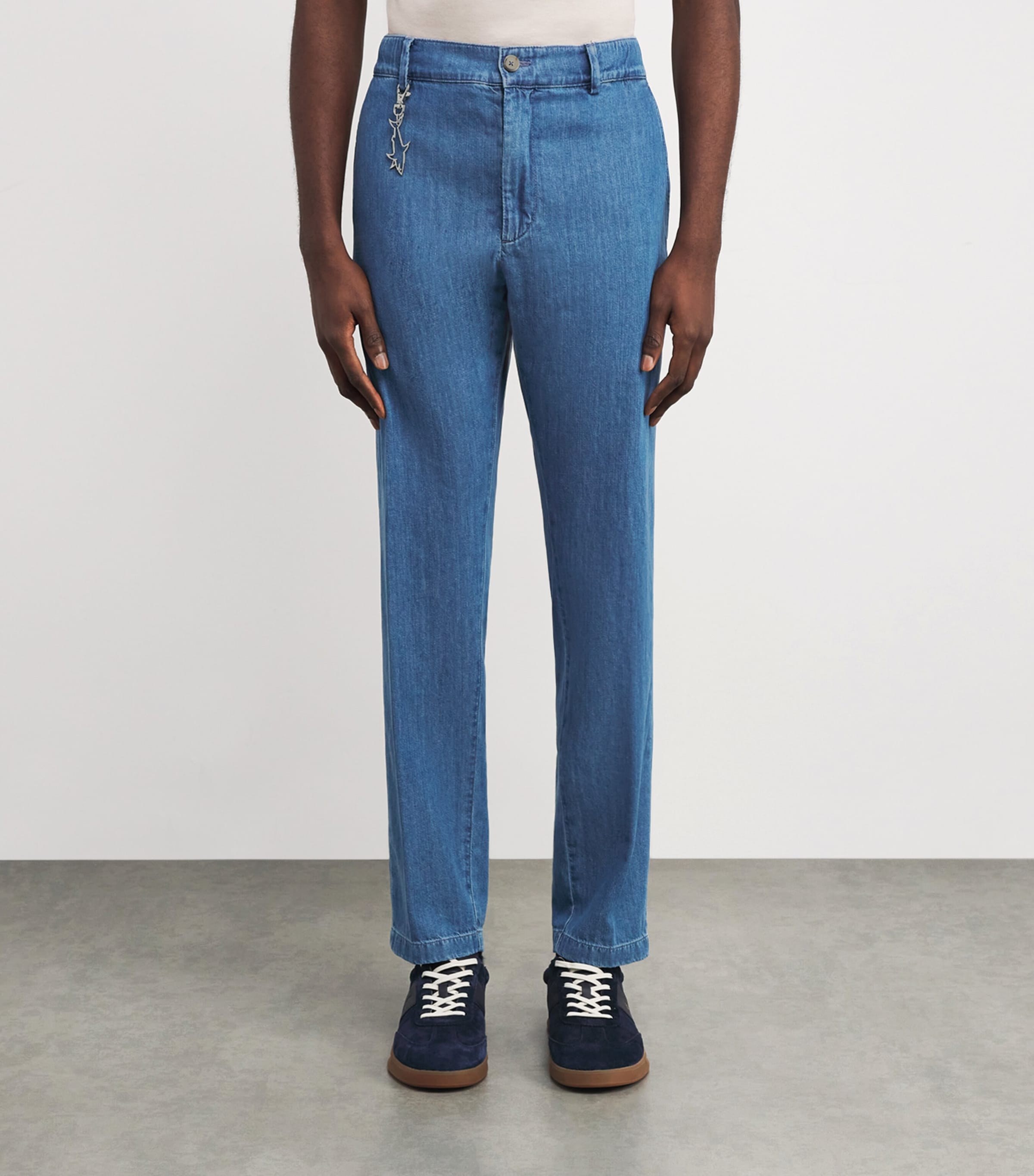 Denim Drawstring Chinos J01 LIGHT BLUE JEANS Image 3