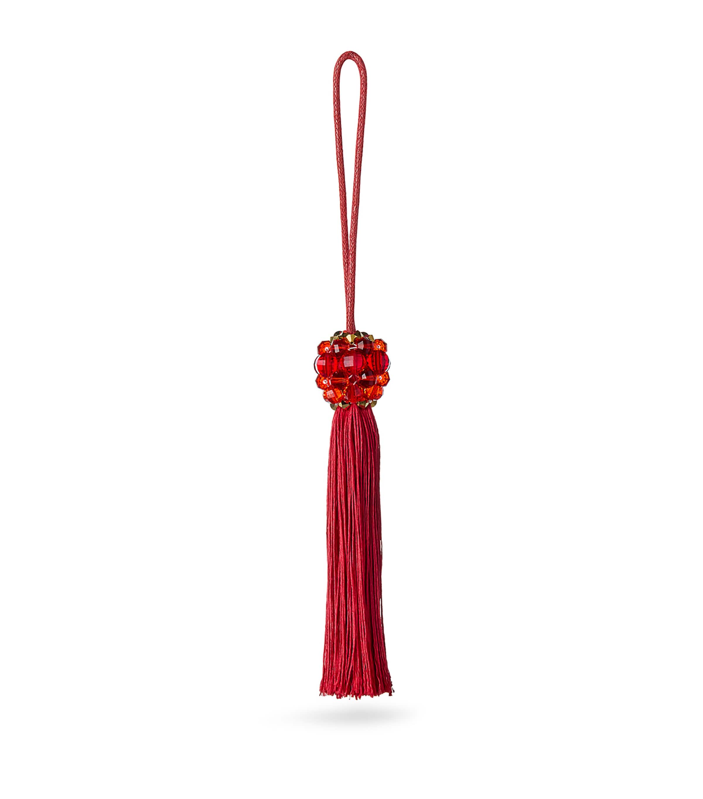 Jessica Light Embellished Tassel Decoration Red Image 1