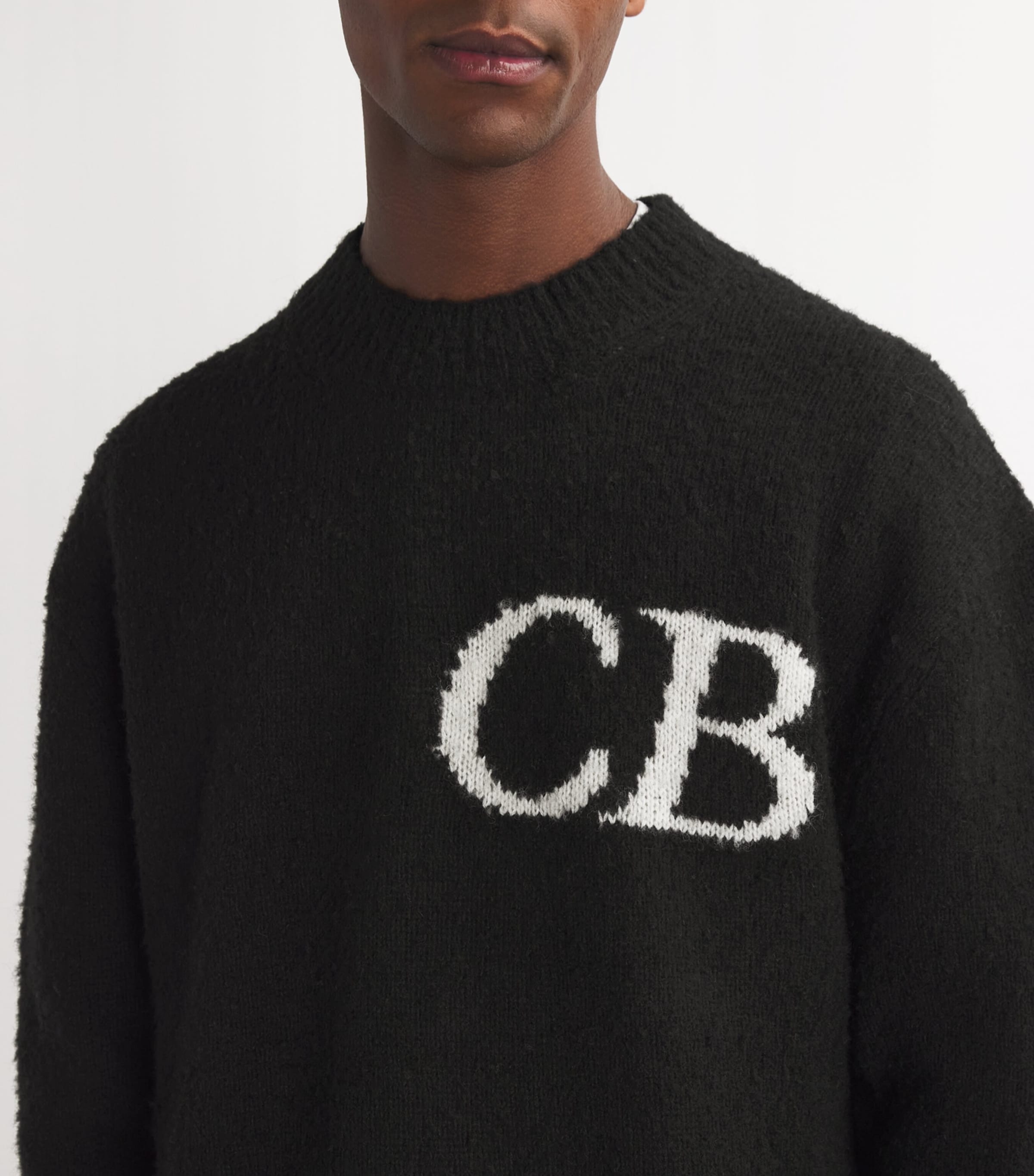 Wool-Blend Logo Sweater BLACK 000 Image 6