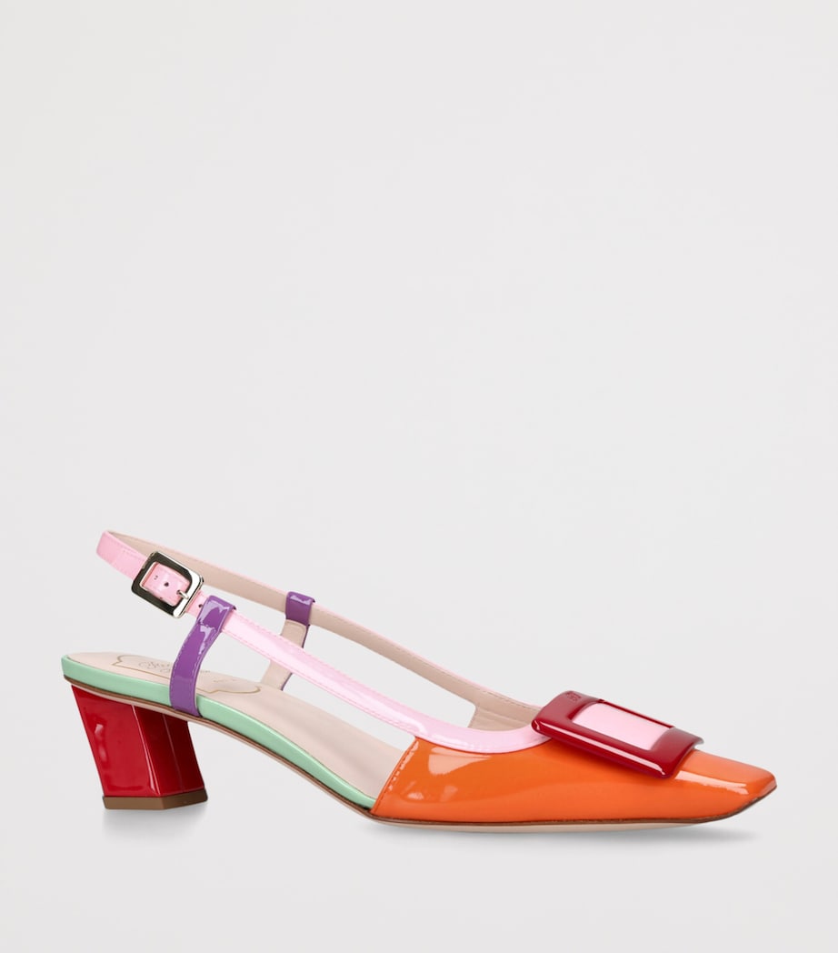 Roger Vivier Patent Leather Belle Vivier Slingback Pumps 45 Mult/other Image 3