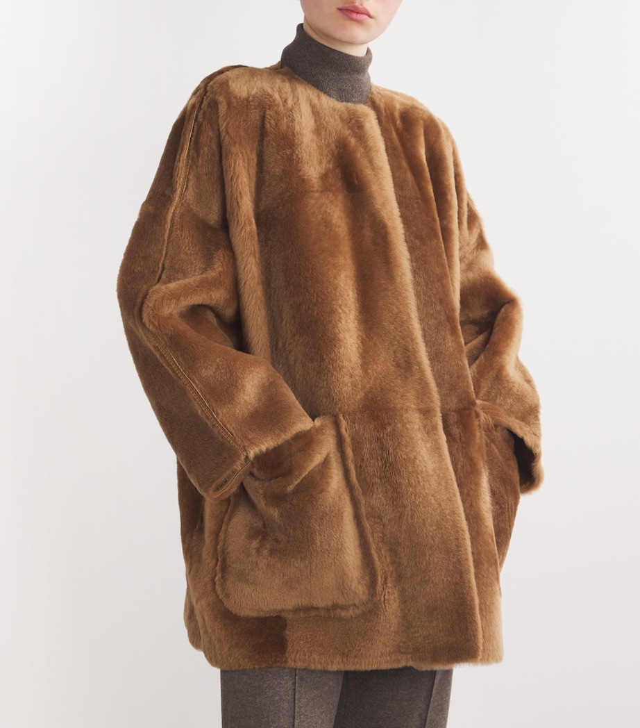 Shearling Reversible Jacket TOBACCO Image 7